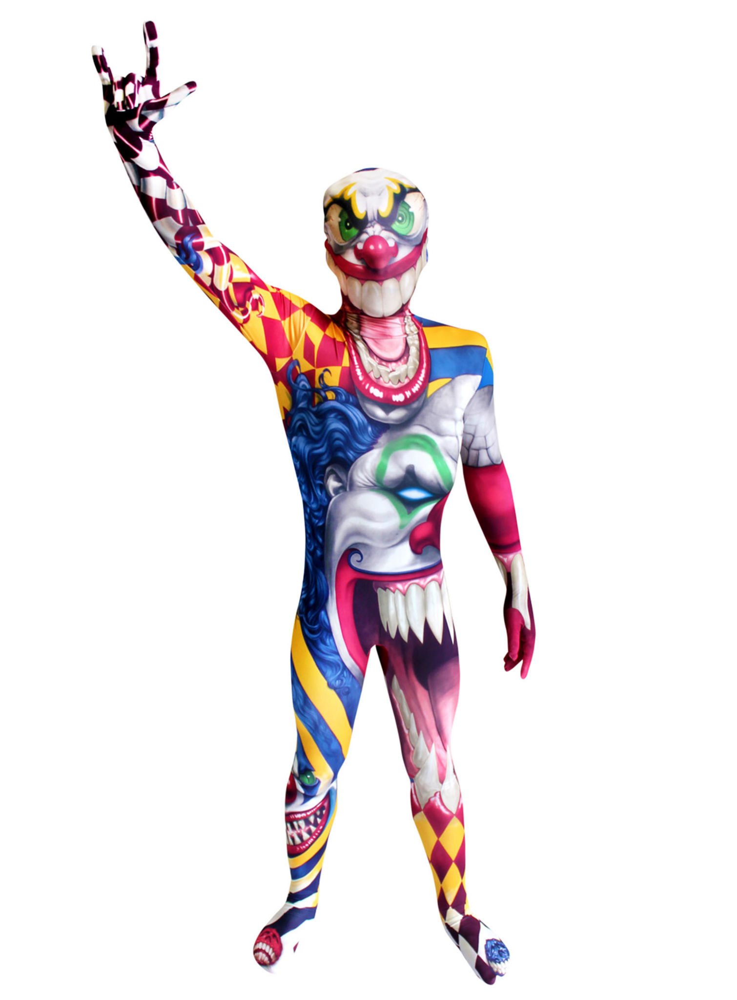 Morphsuit Kinder Clown Ganzkörperkostüm