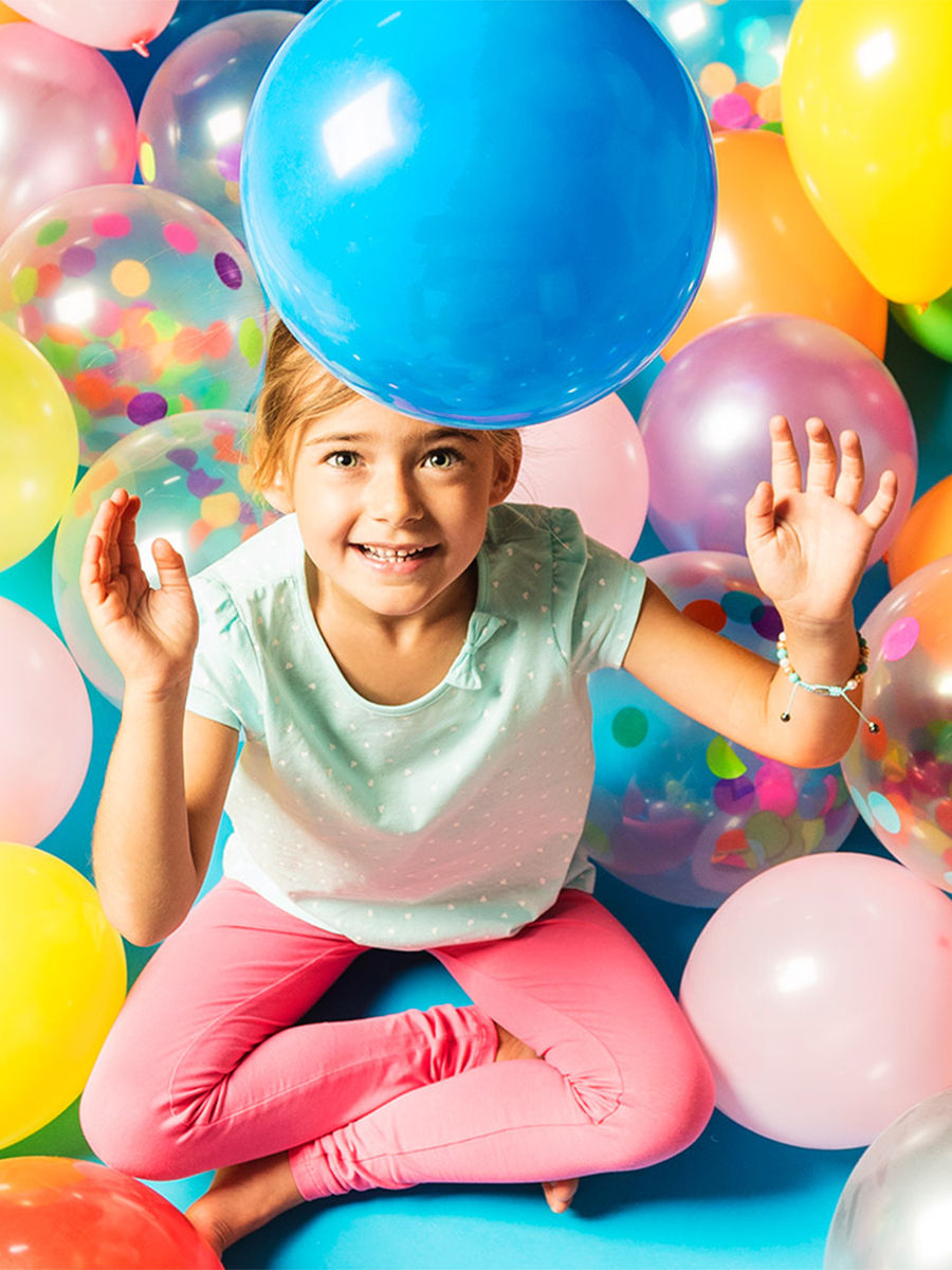 Konfettiballon bunt 5 Stück