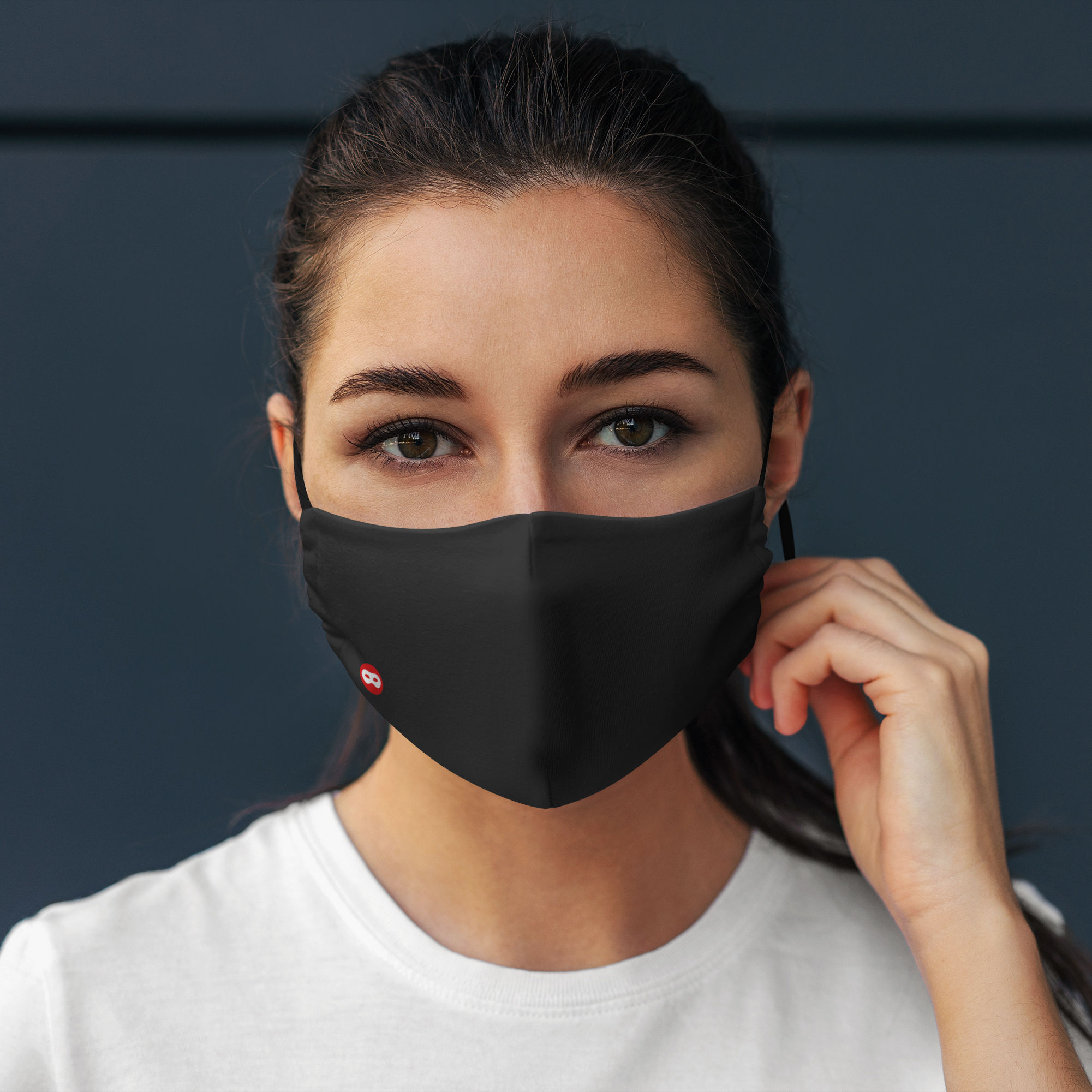 Stoffmaske schwarz
