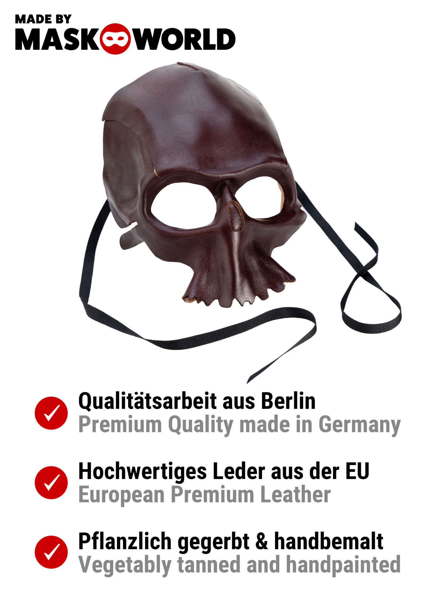 Ledermaske - Totenkopf