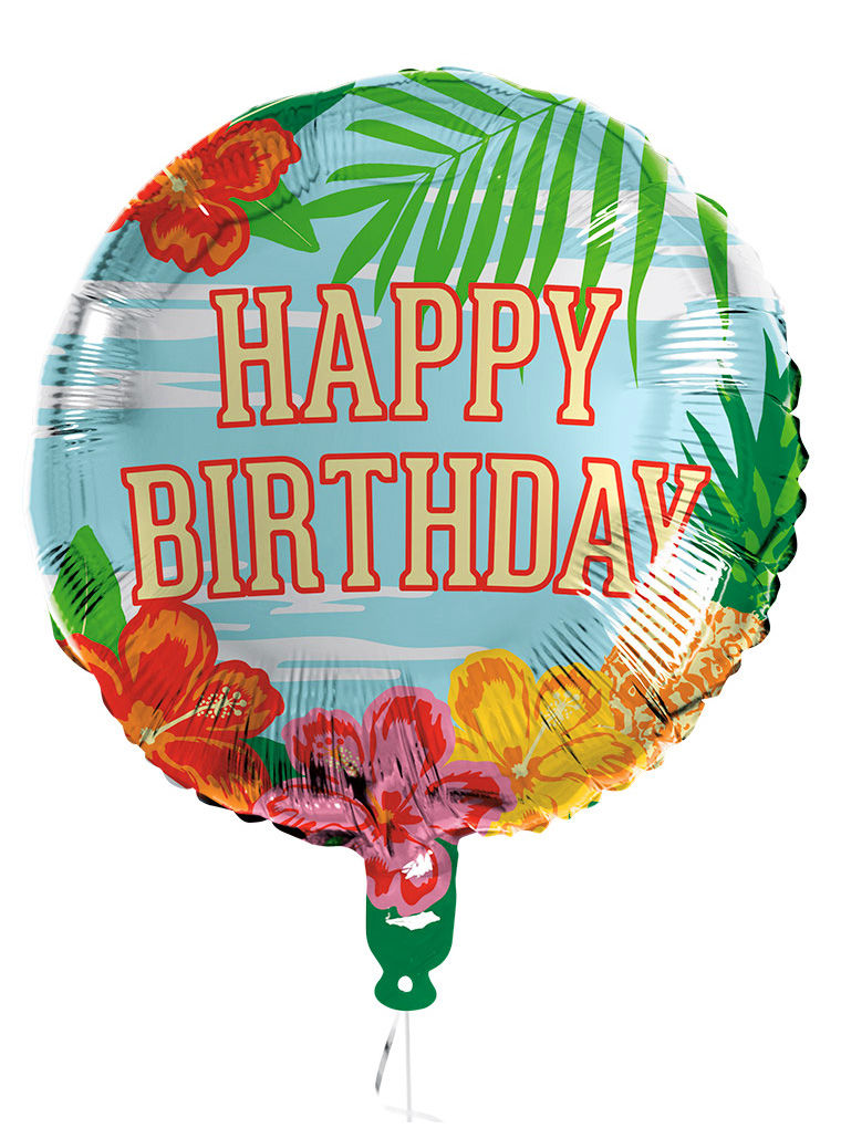 Happy Birthday Folienballon Hawaii