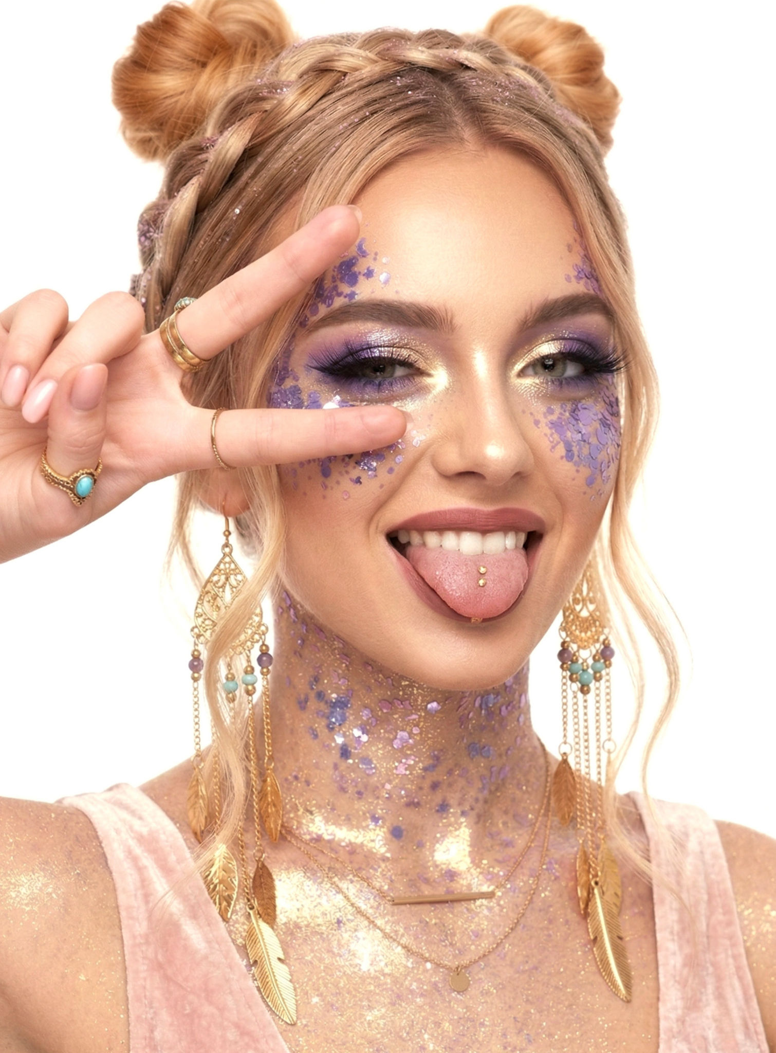Moon Glitter Bio Chunky Glitzer lavendel
