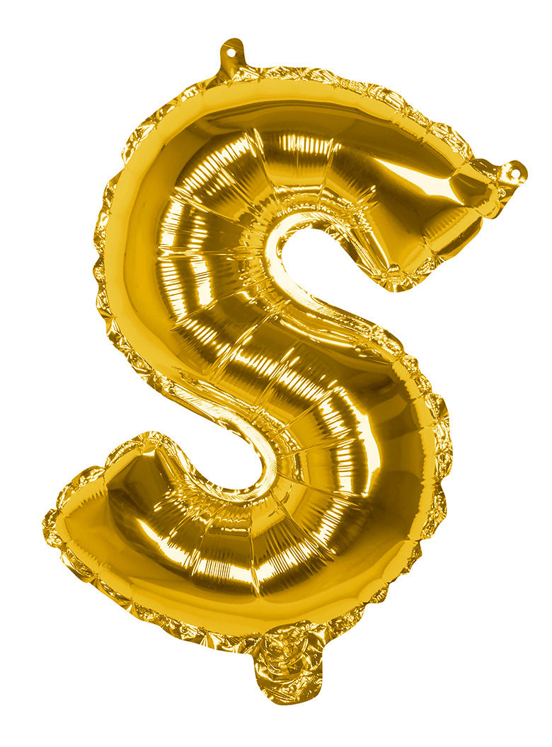 Folienballon Buchstabe S gold 36 cm