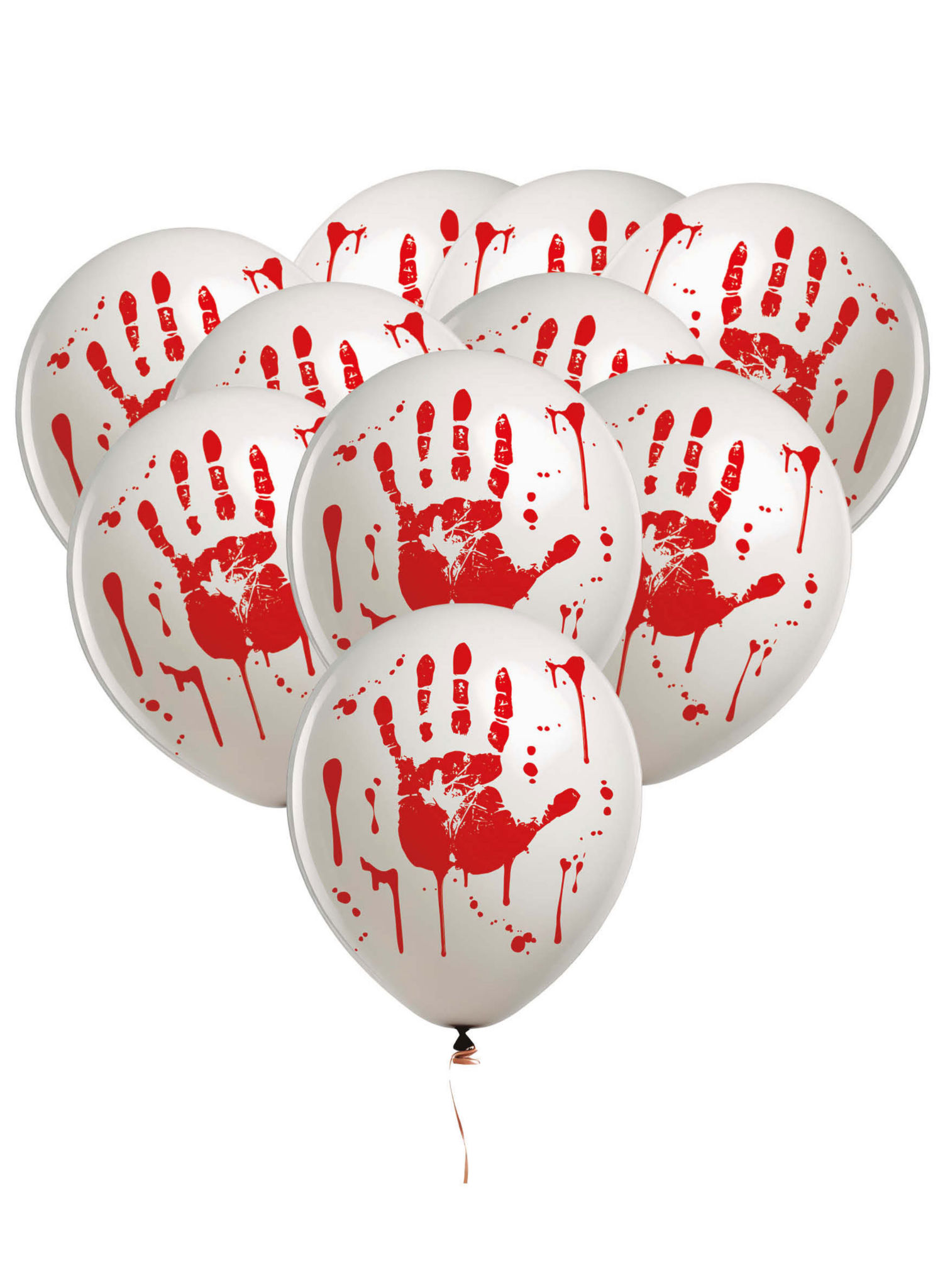Blutige Hand Luftballons, 10 Stück