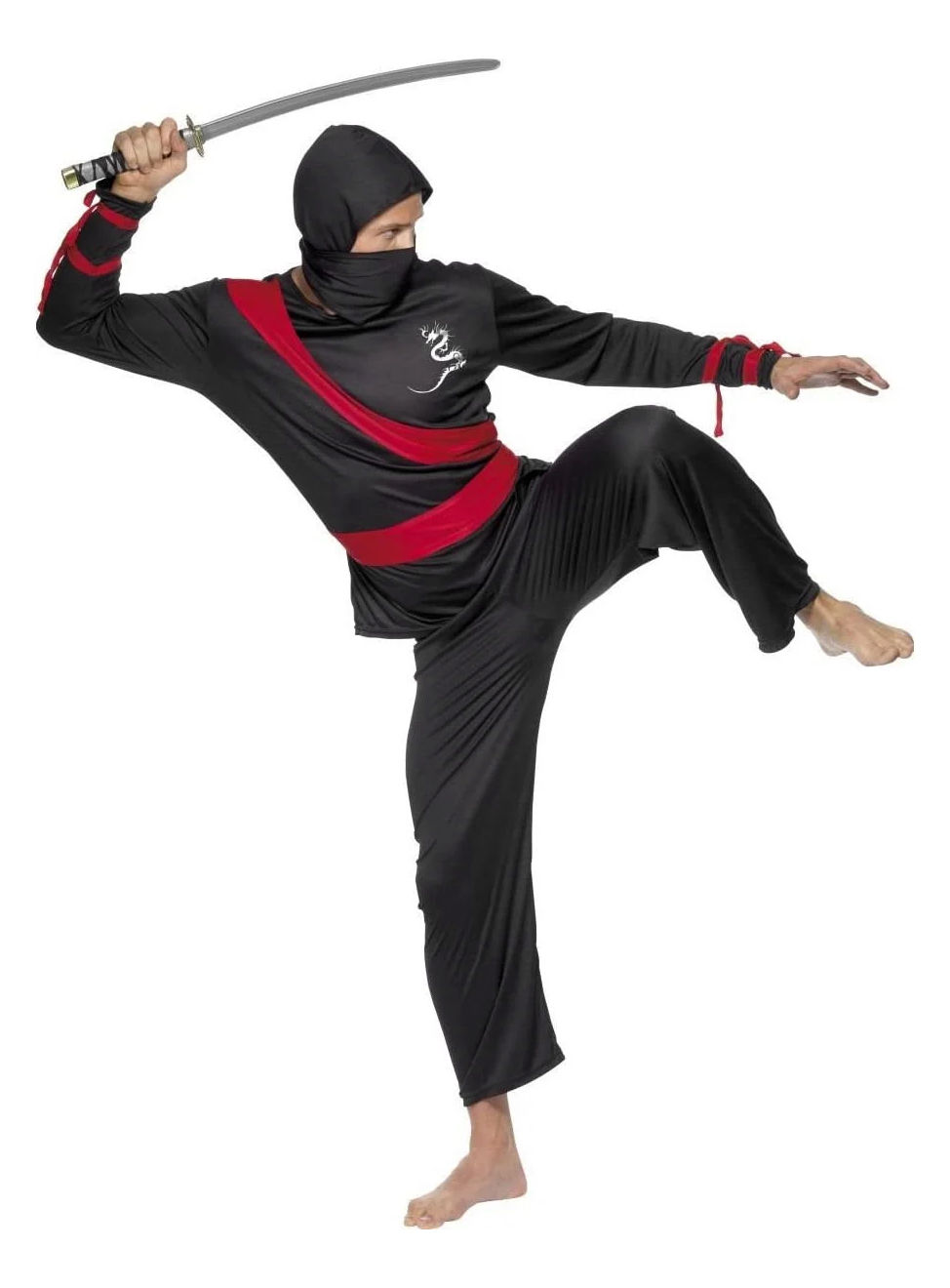 Schwarzer Schlangen Ninja Kostüm