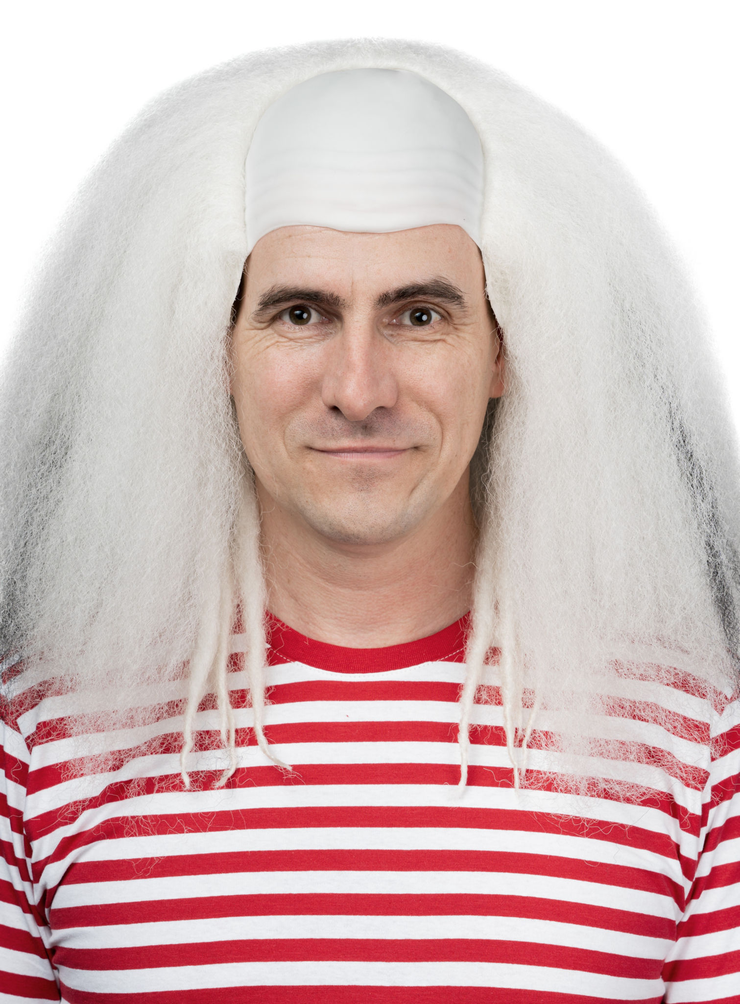 Horrorclown Perücke weiß