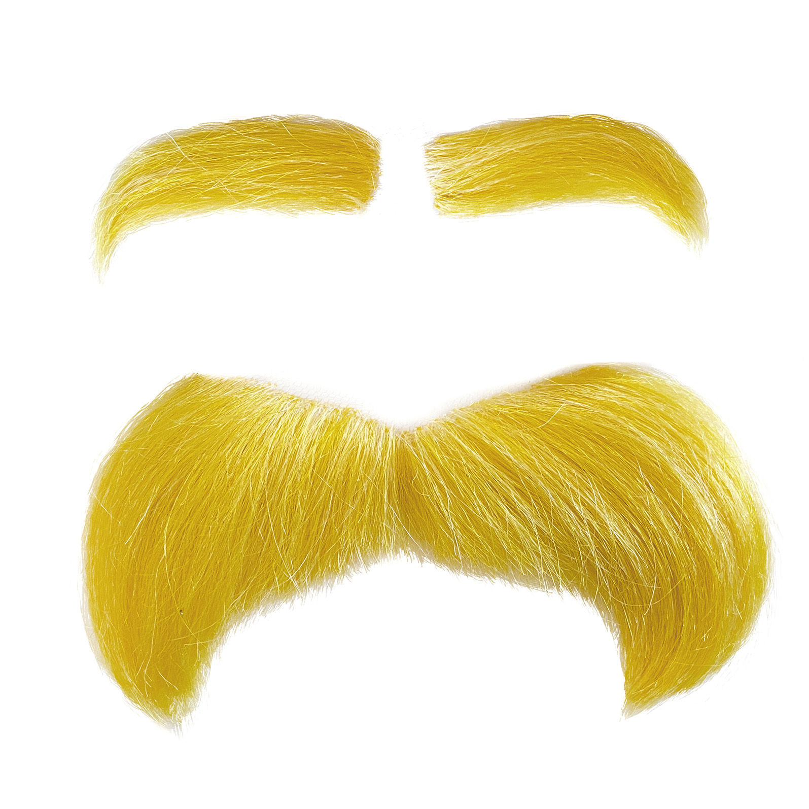 Gelber Schnurrbart mit Augenbrauen