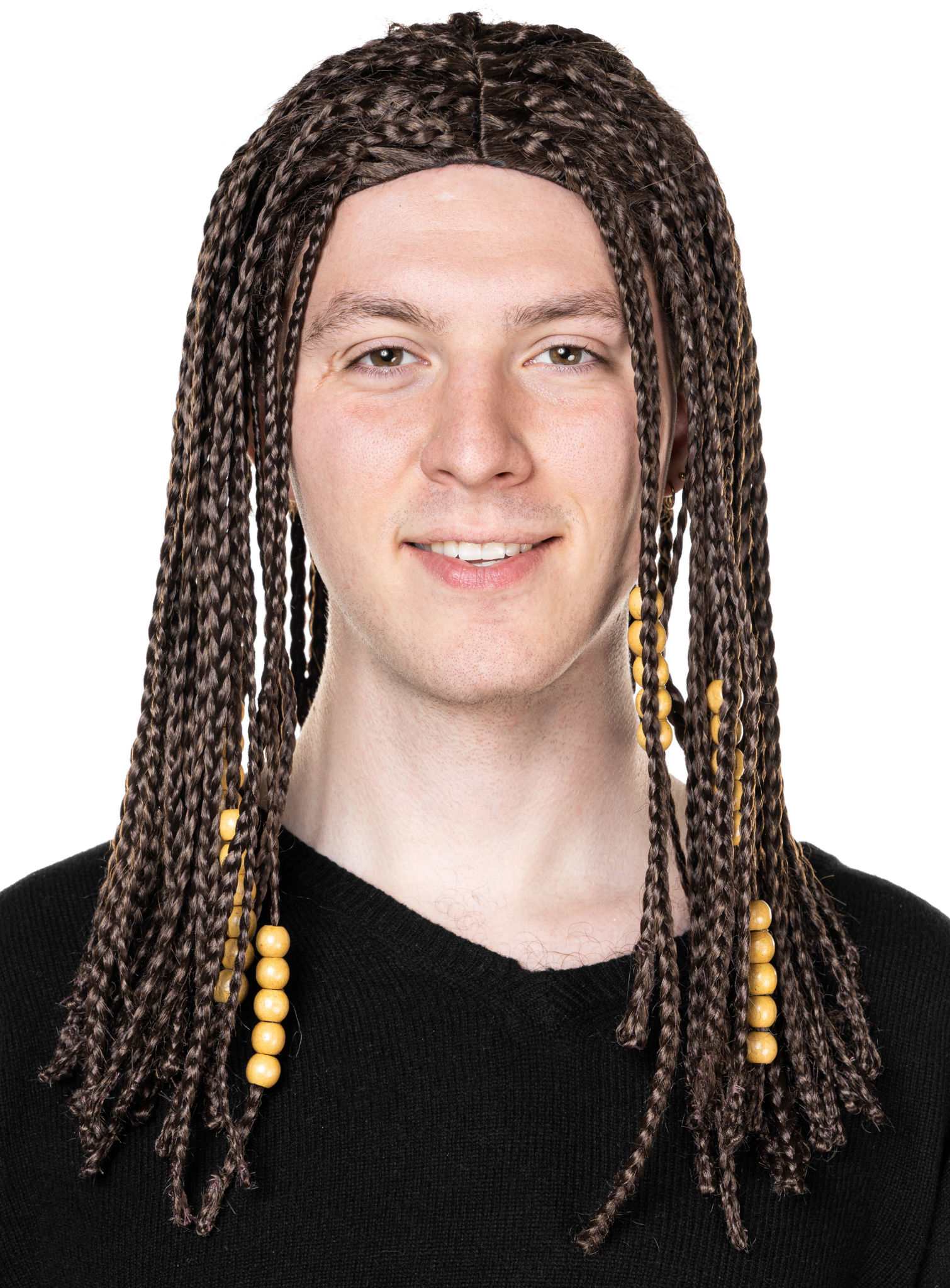 Braids mit Perlen – Flechtfrisur Perücke