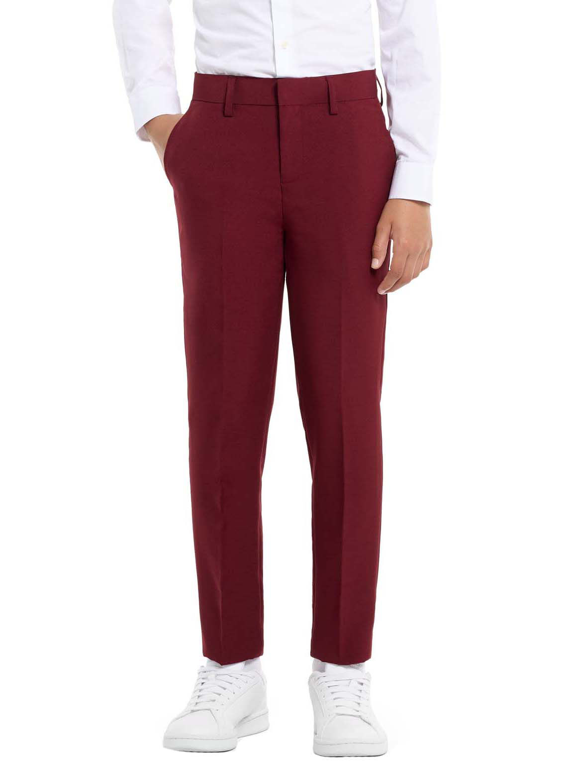 OppoSuits Teen Blazing Burgundy Anzug für Jugendliche