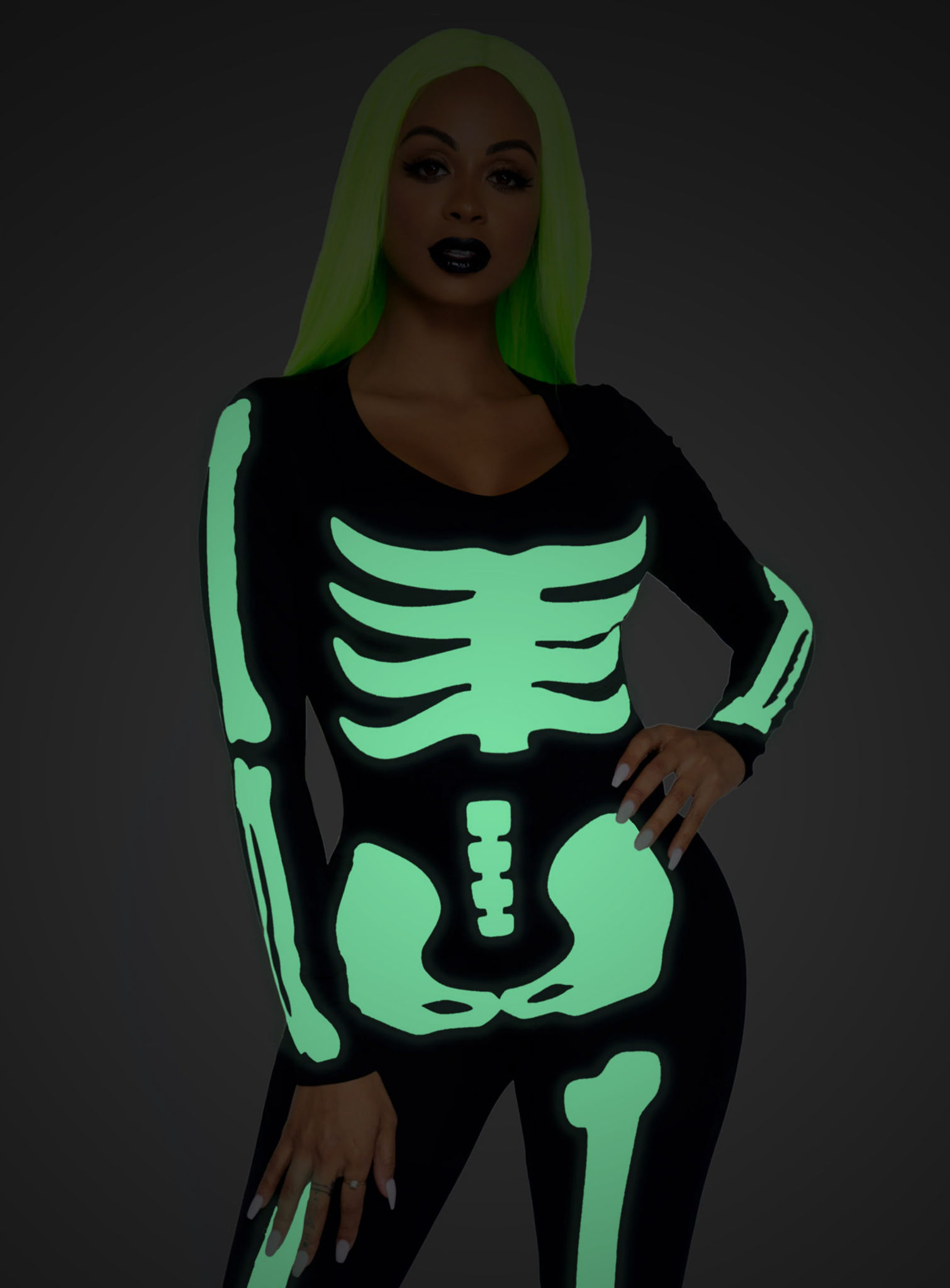 Skelett-Catsuit