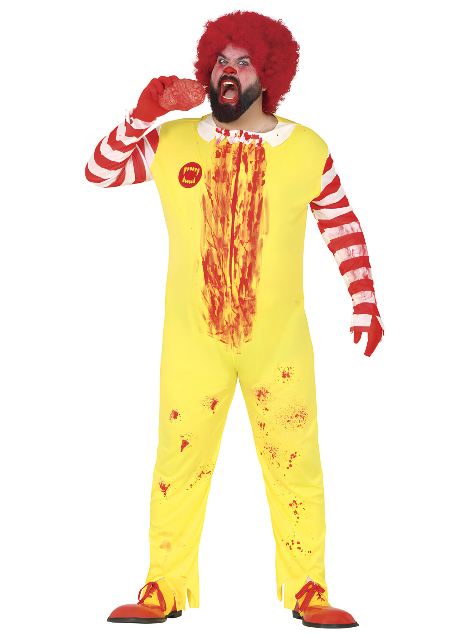 Burgerclown-zombie-kostuum voor heren