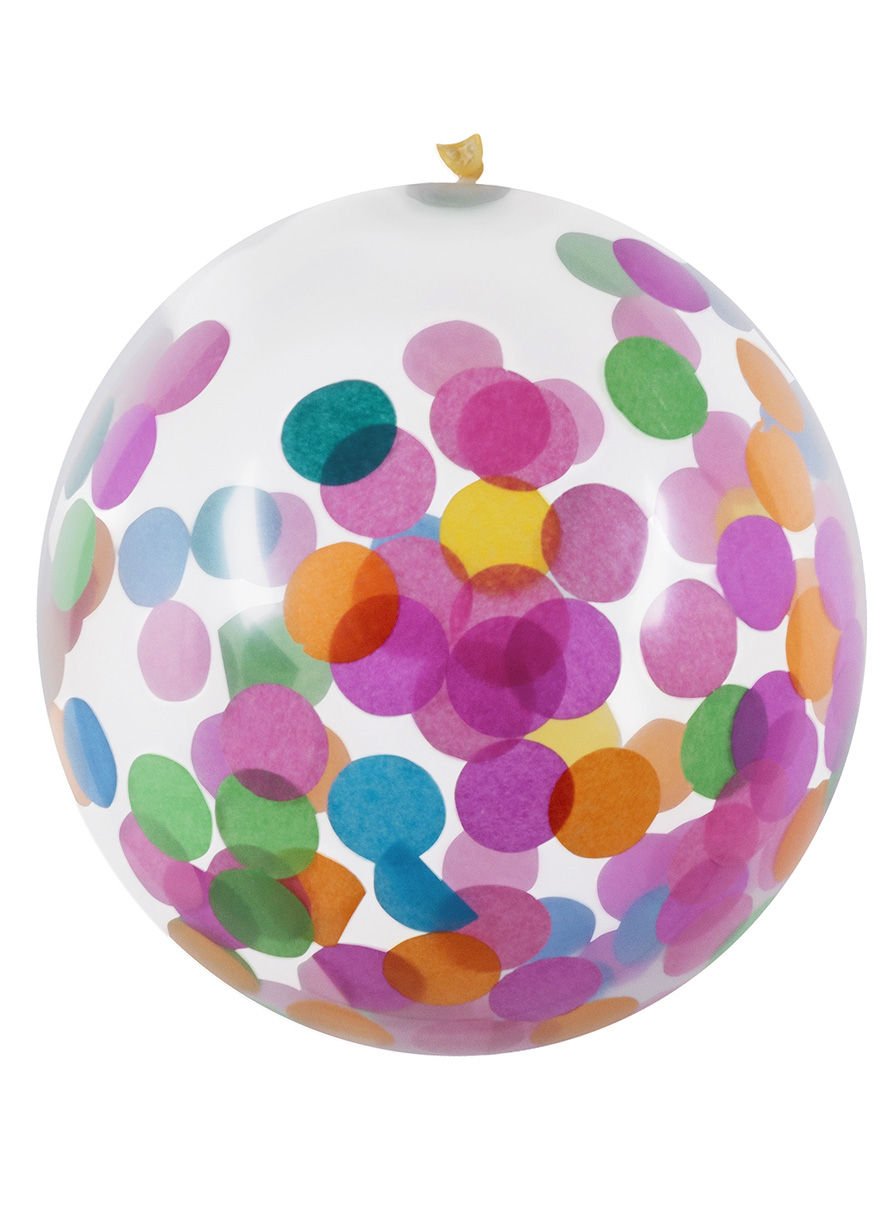 Konfettiballon bunt 5 Stück