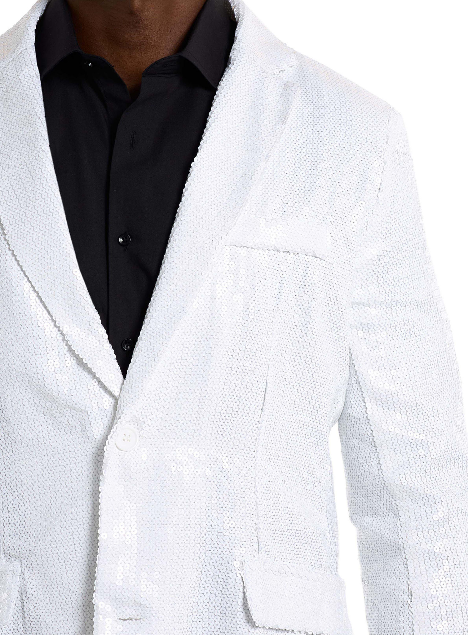 SuitMeister Glitzerjacke weiß