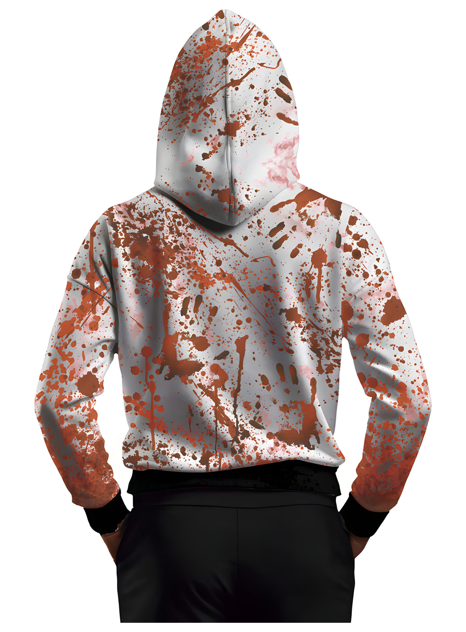 Blutbespritzter Kapuzenpulli