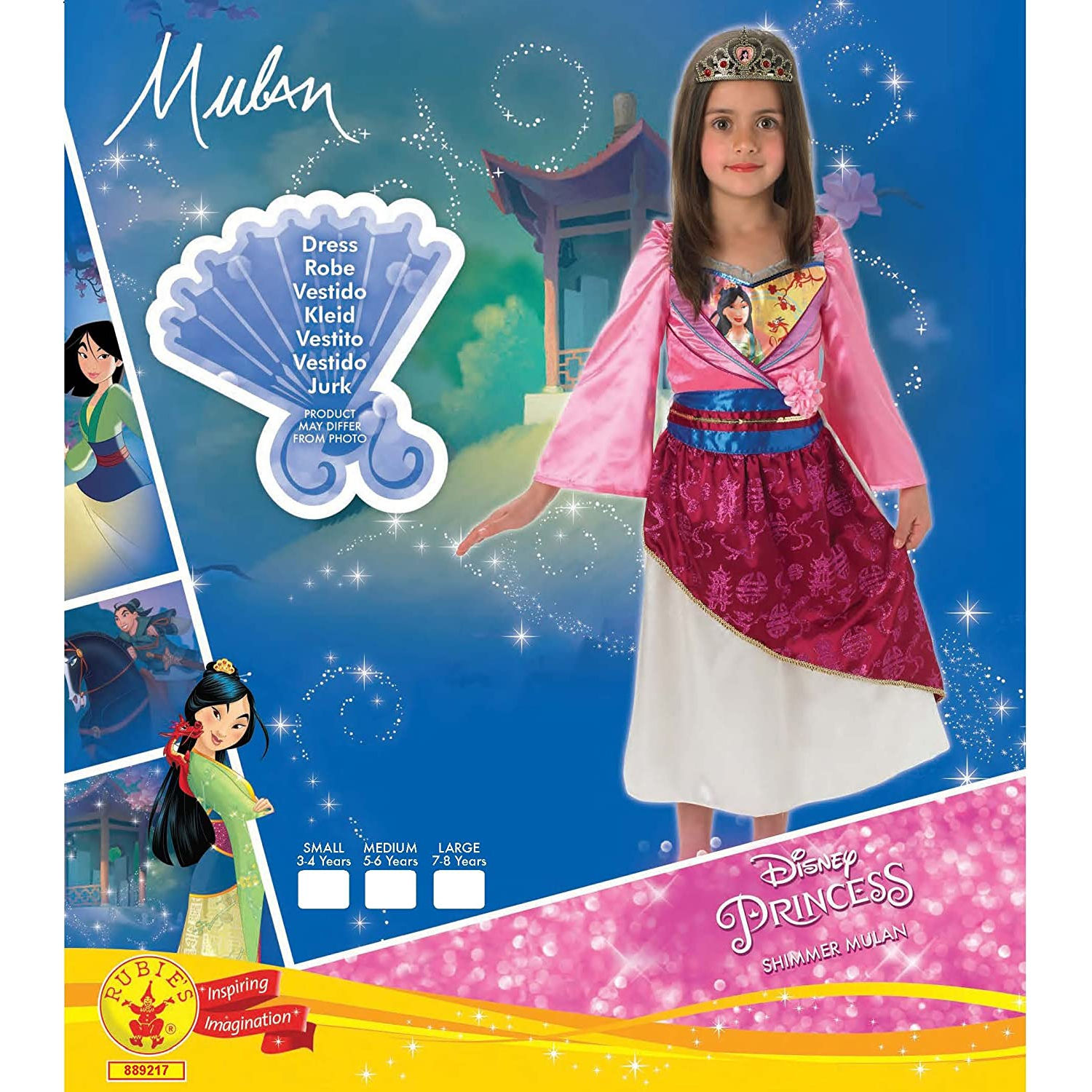 Disney Prinzessin Mulan Glanzkostüm für Kinder