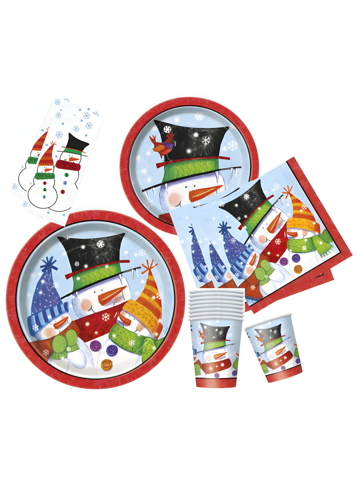 16 kerstservetten met sneeuwpop – 33 x 33 cm