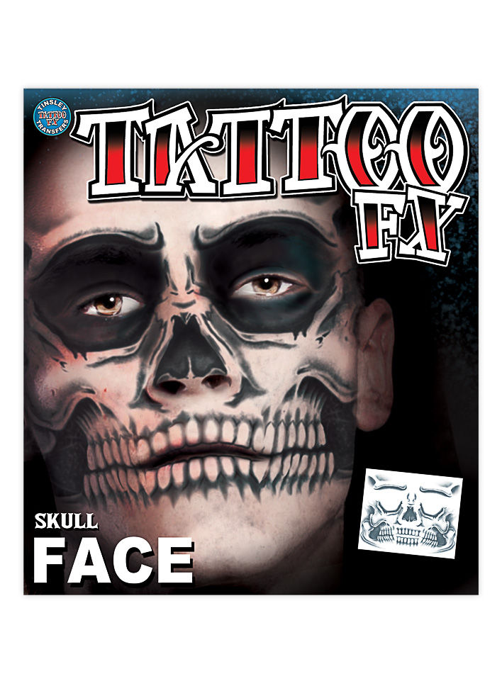 Totenkopf Gesicht-Klebetattoo