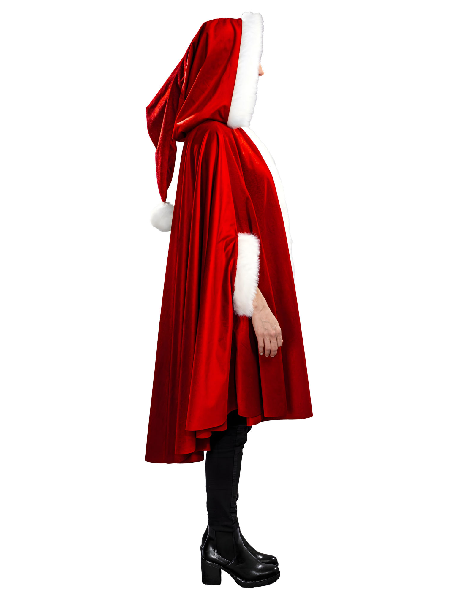 Eleganter Weihnachtsumhang mit Kapuze