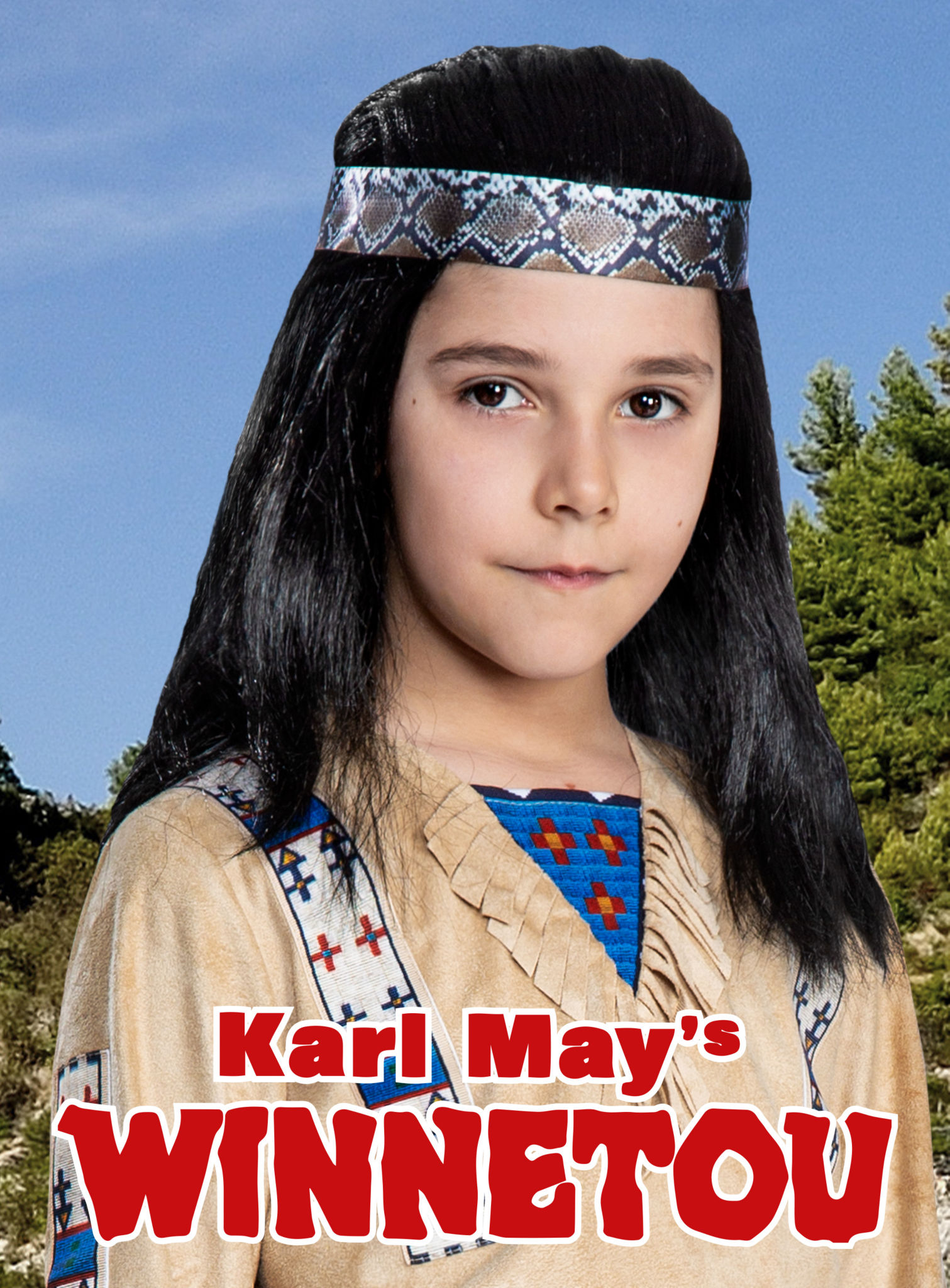 Winnetou Perücke für Kinder
