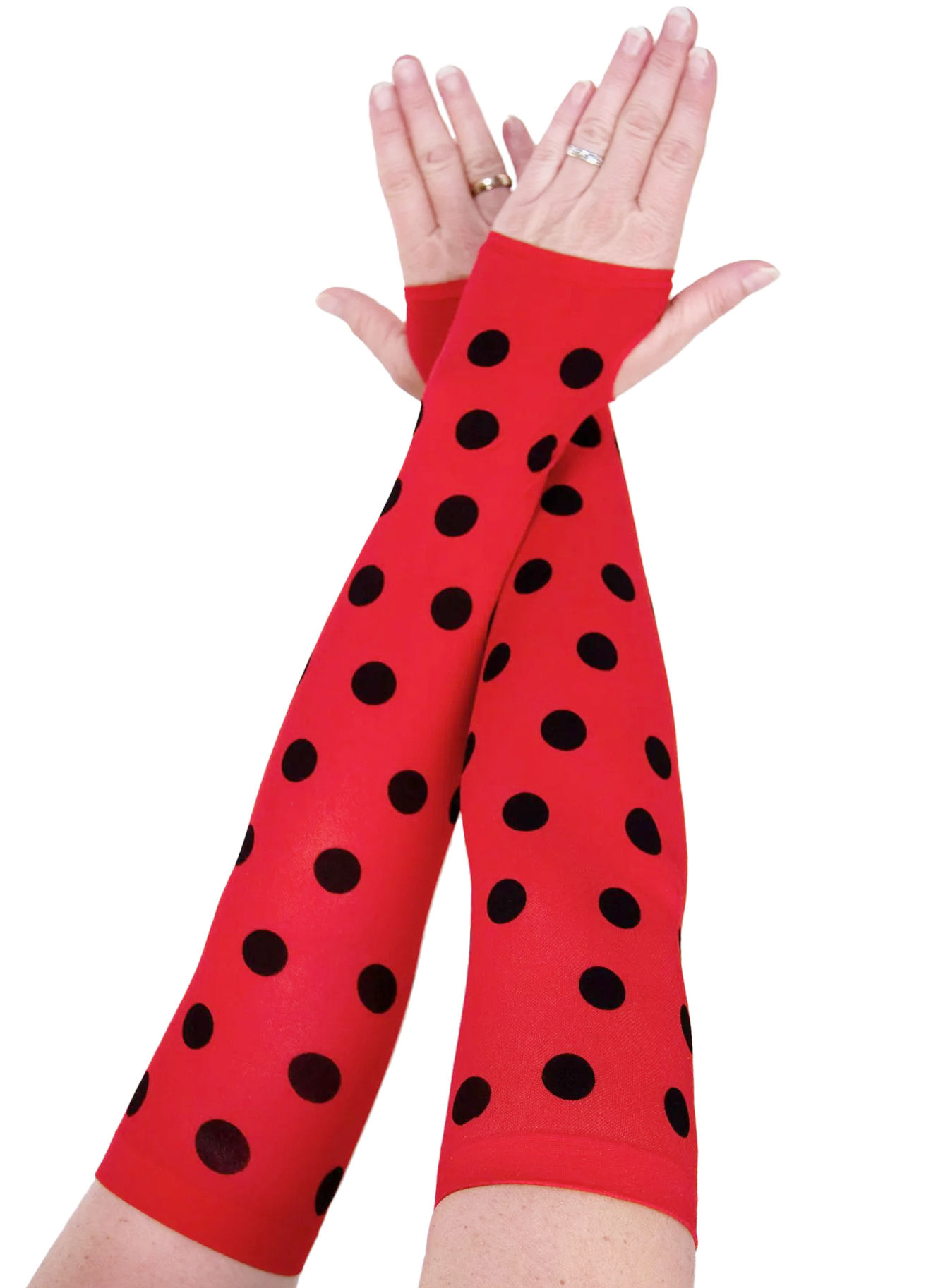 Vingerloze lieveheersbeestje handschoenen