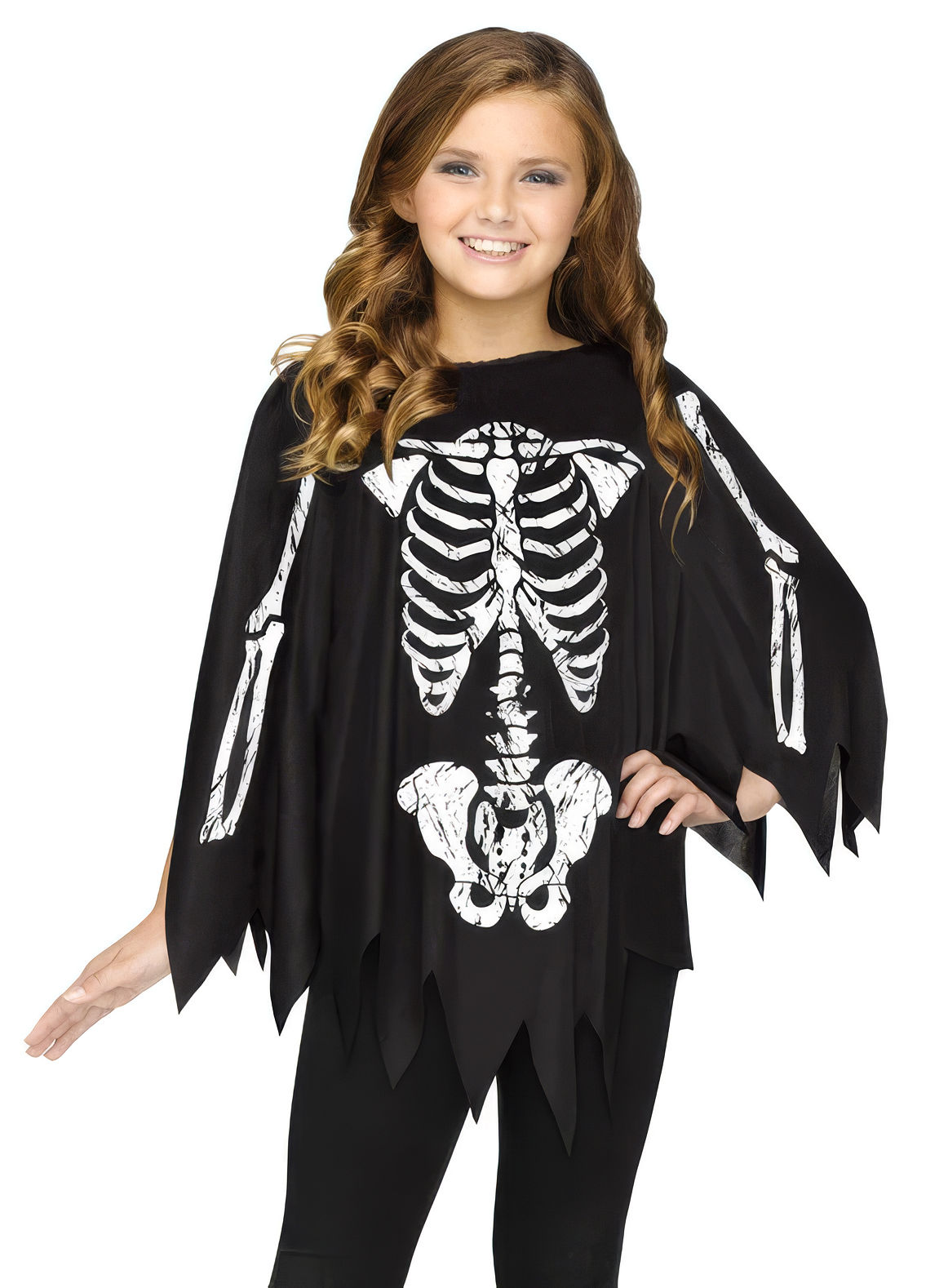 Skelett Poncho für Kinder