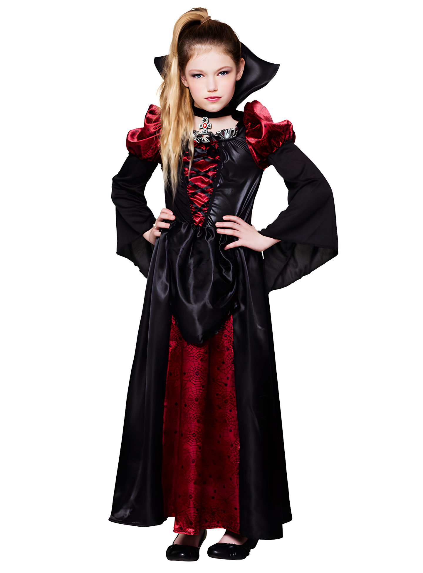 Vampirlady Kostüm für Kinder