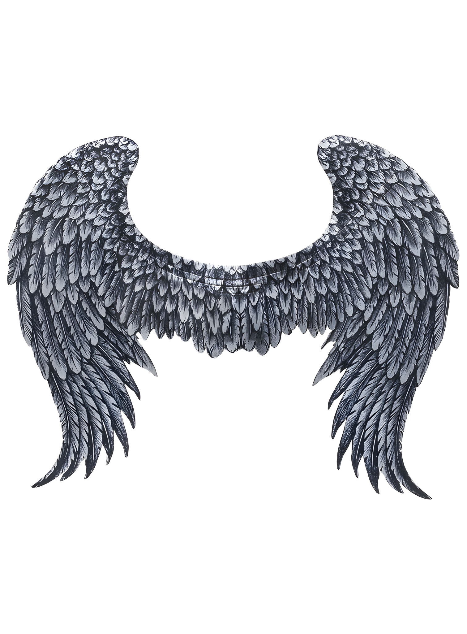 Graue Engelsflügel – 68 x 55 cm