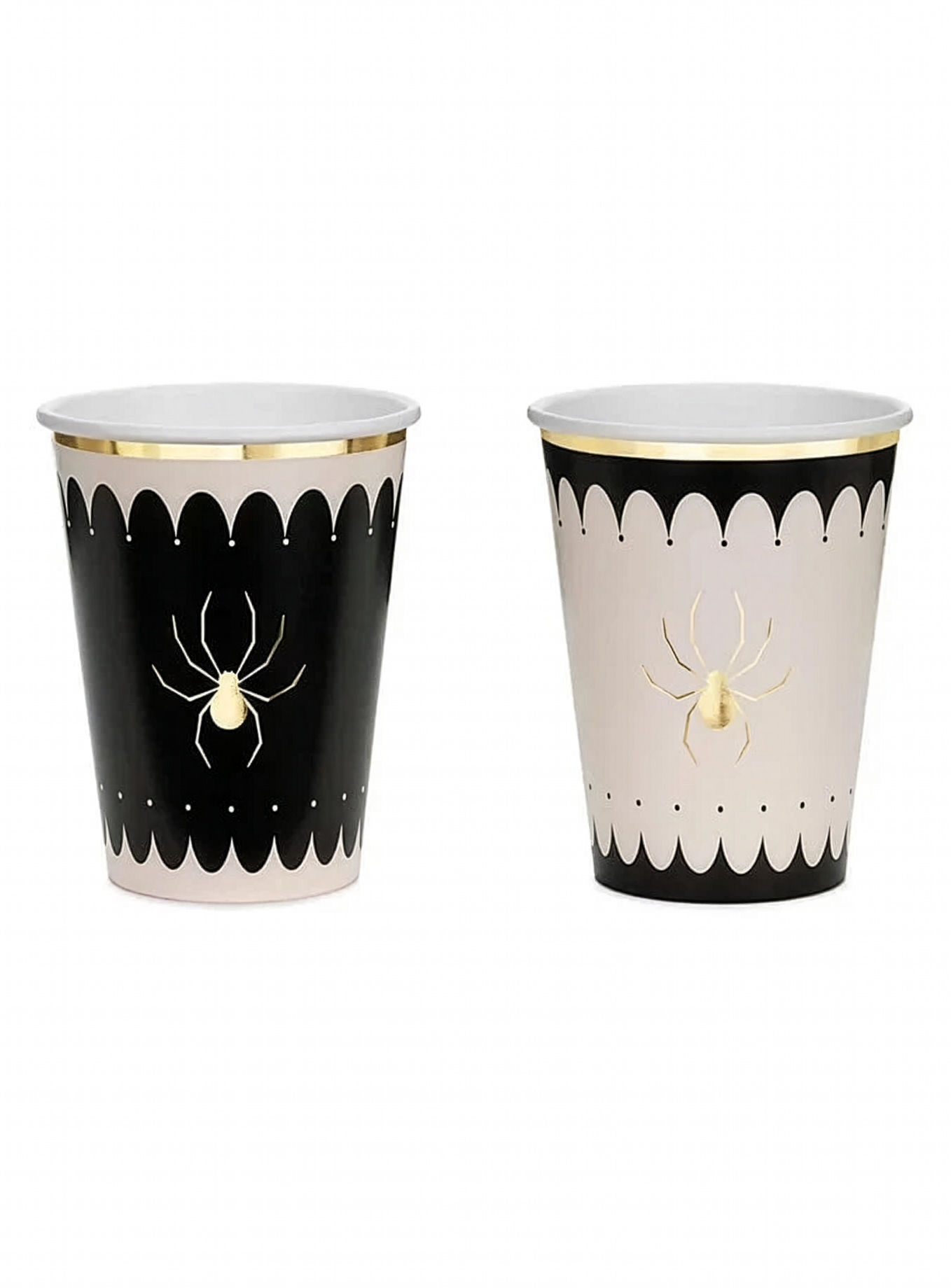 6 kartonnen bekers met spinnen – Halloween-decoratie 400 ml