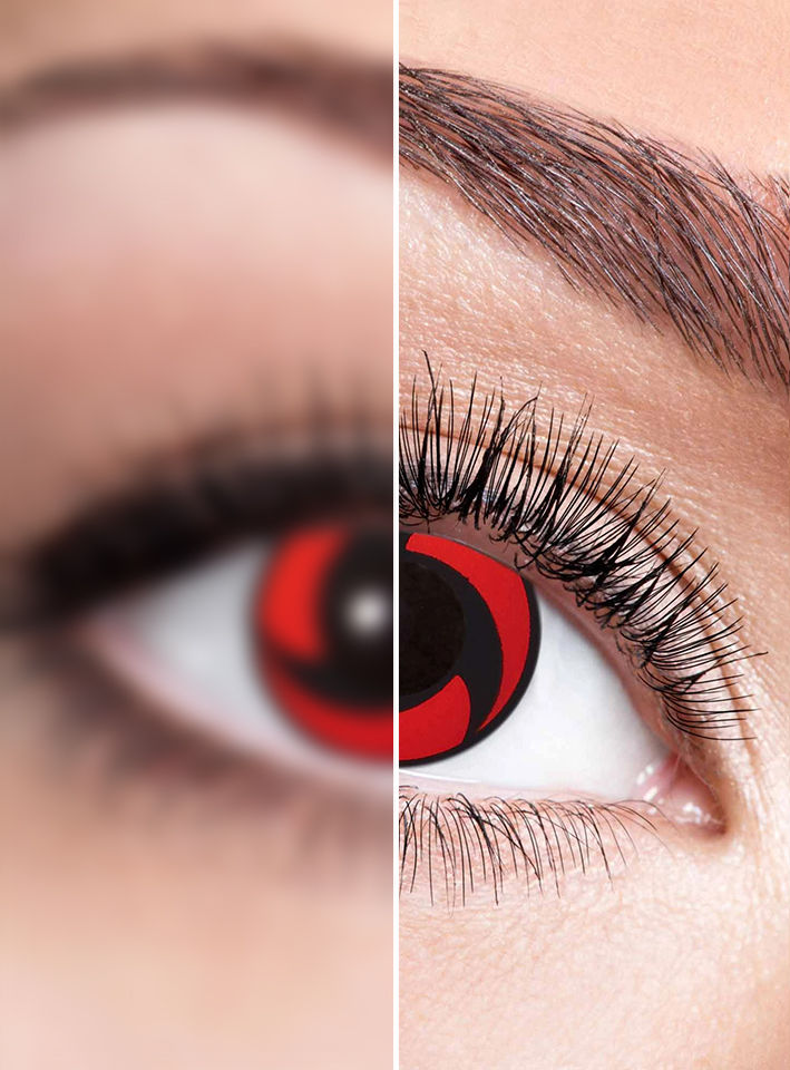 Itachis Mangekyou Sharingan Kontaktlinse mit Dioptrien