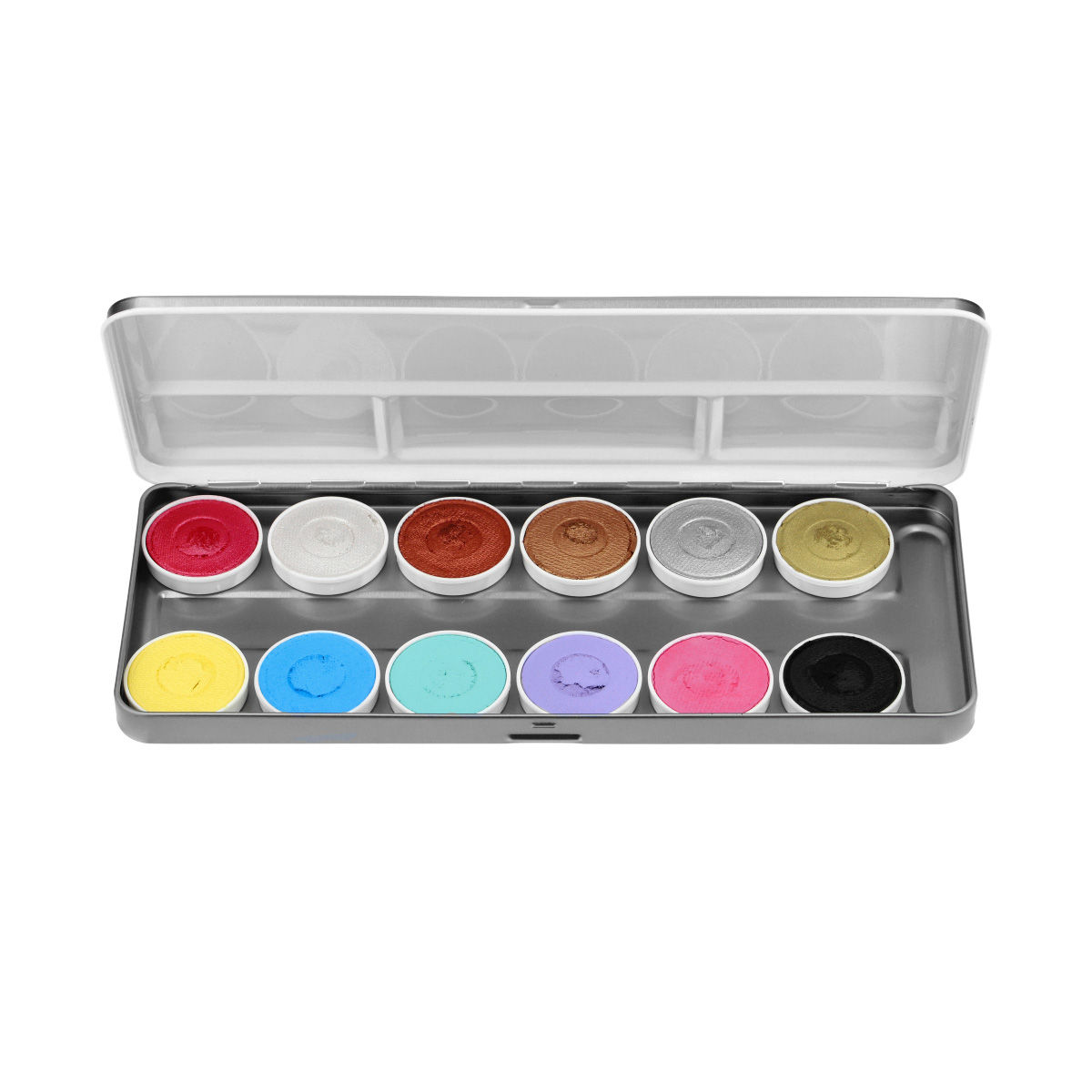 Waterschmink Pastel & Shimmer - Palet met 12 kleuren