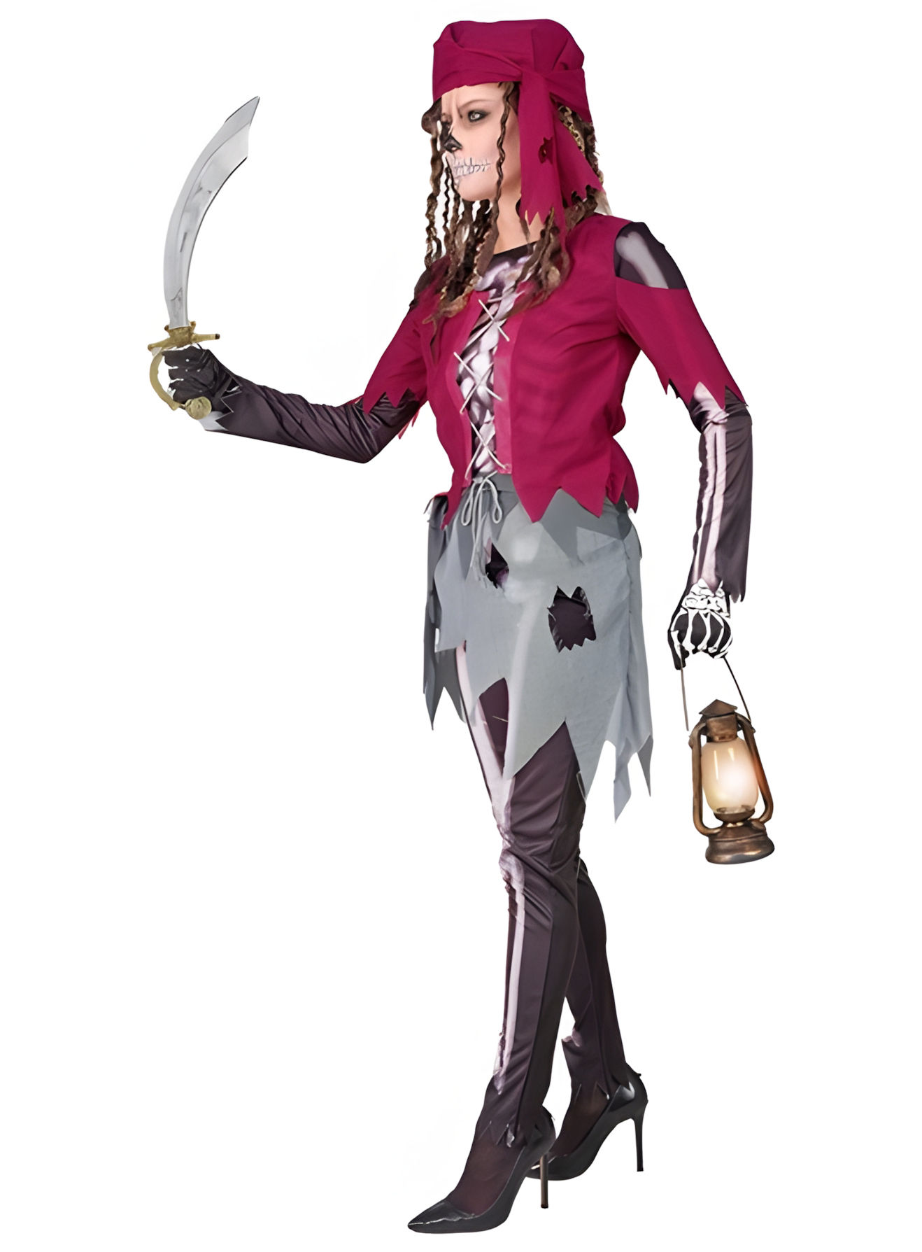 Piratenskelett Damen Kostüm