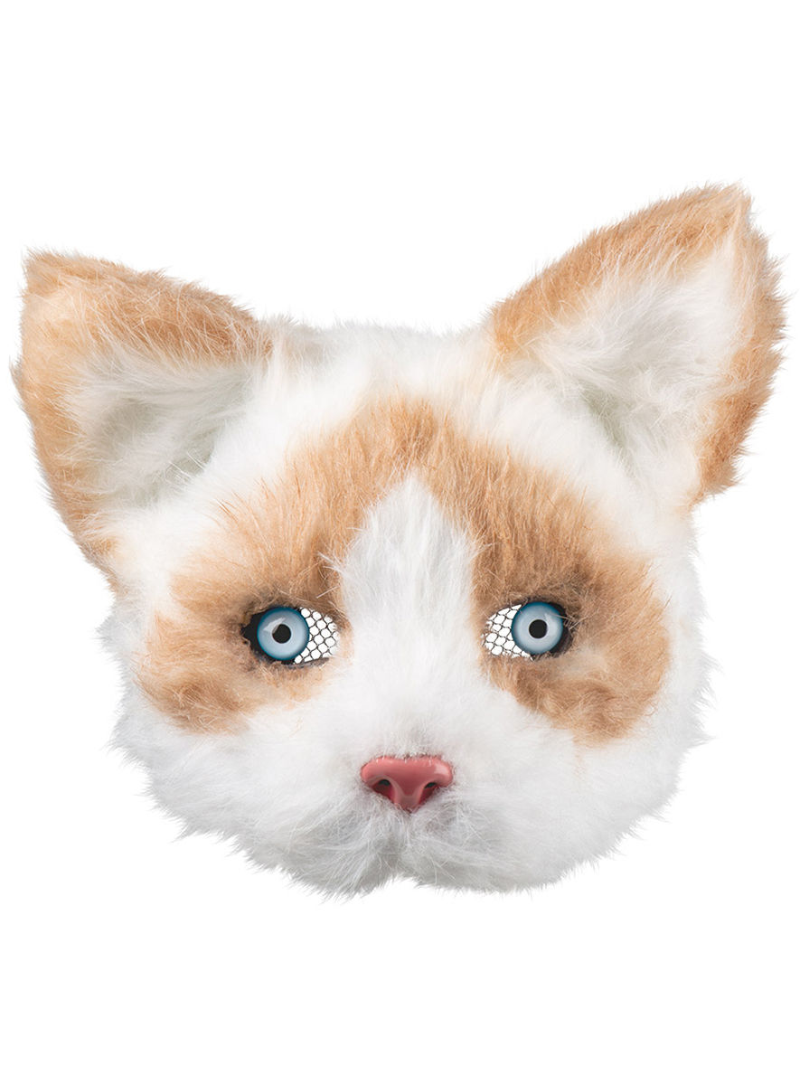 Katze Halbmaske aus Plüsch