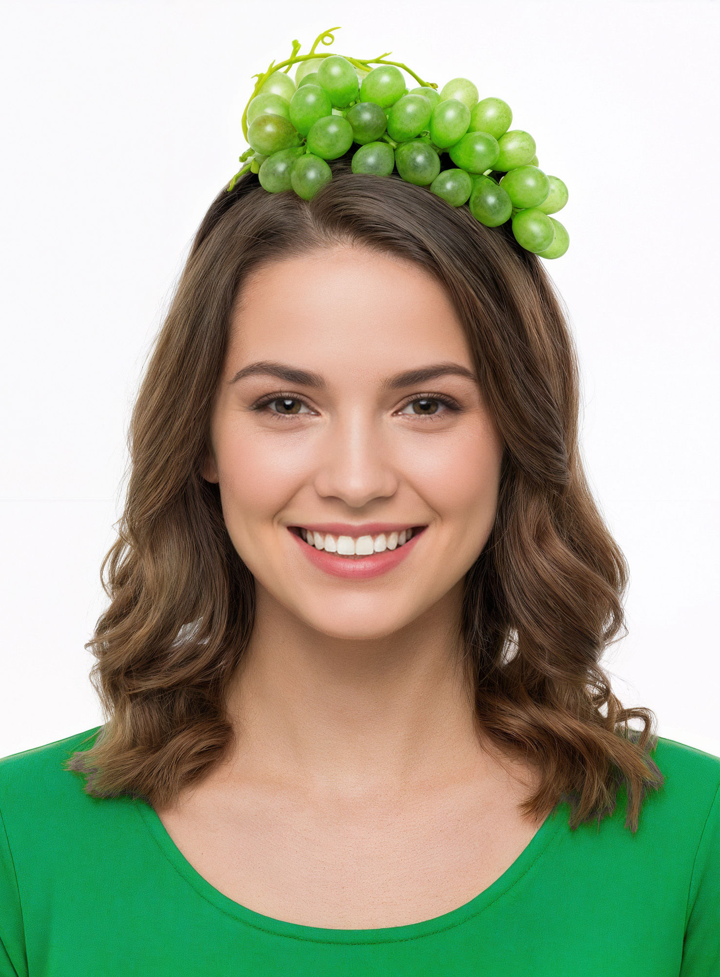 Grüne Weintrauben Kopfschmuck