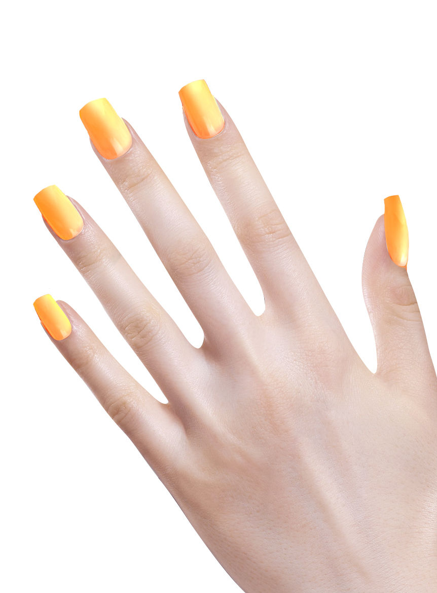 Ombre Fingernägel neonorange