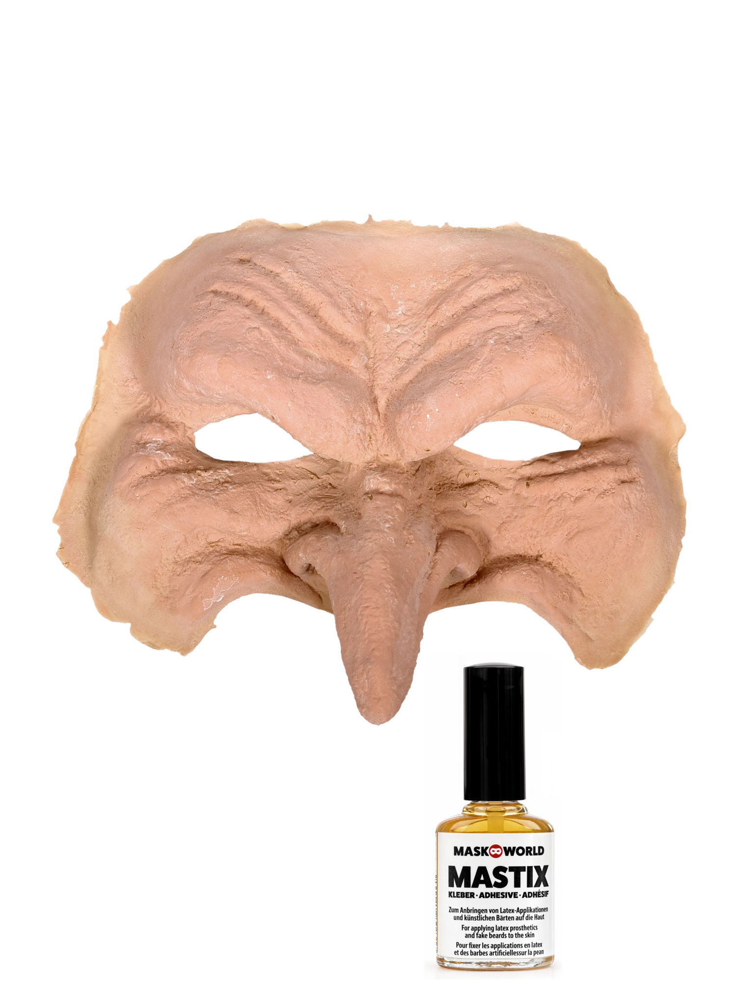 Halbmaske Troll aus Latex mit Mastix
