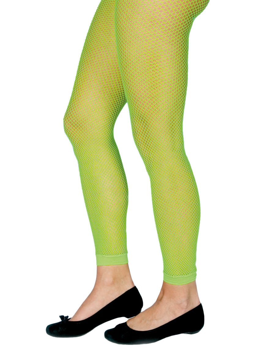 Fishnet Leggings neon-grün