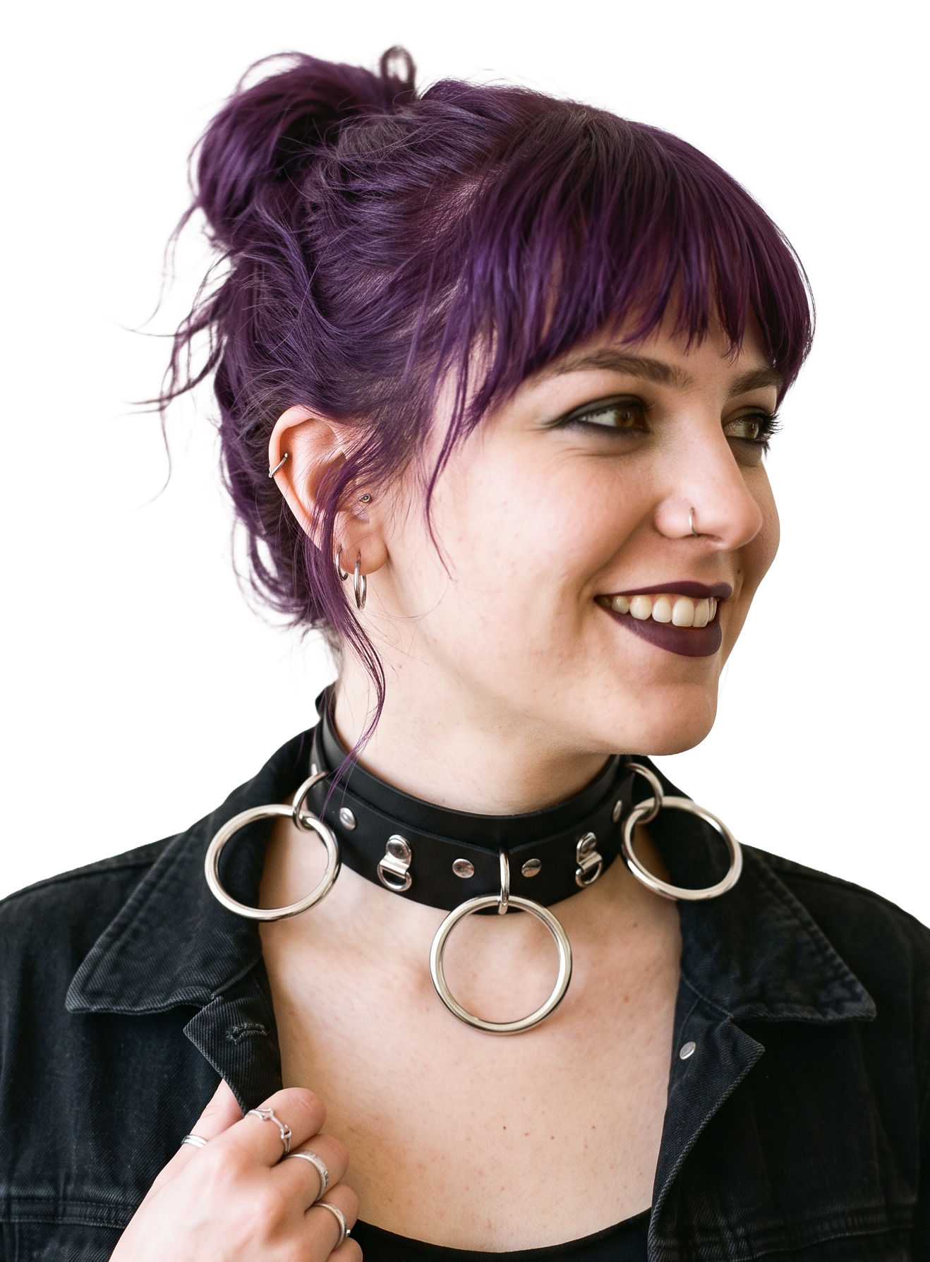 Halsband Triple O-Ring Fetisch