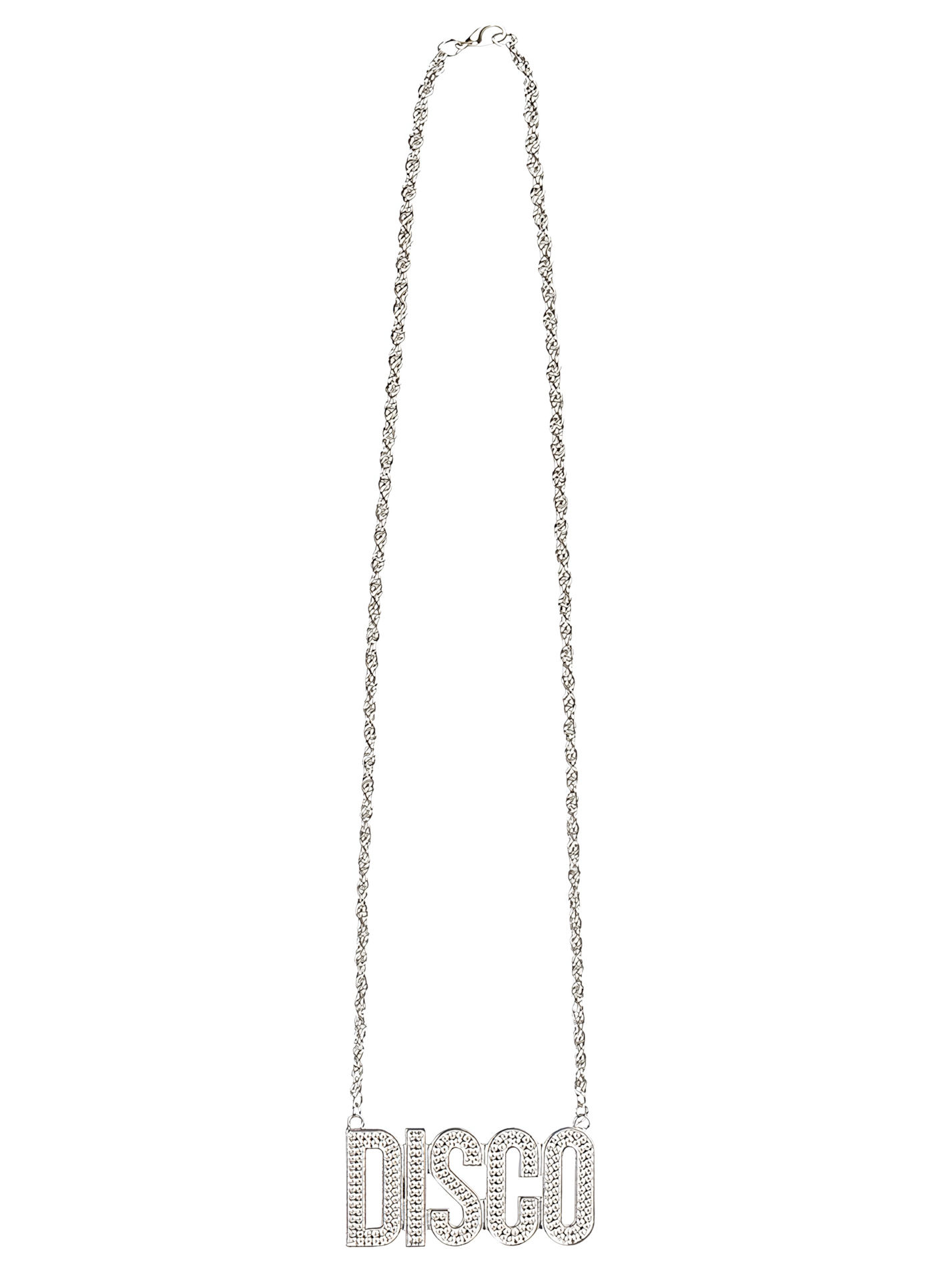 Disco zilveren ketting