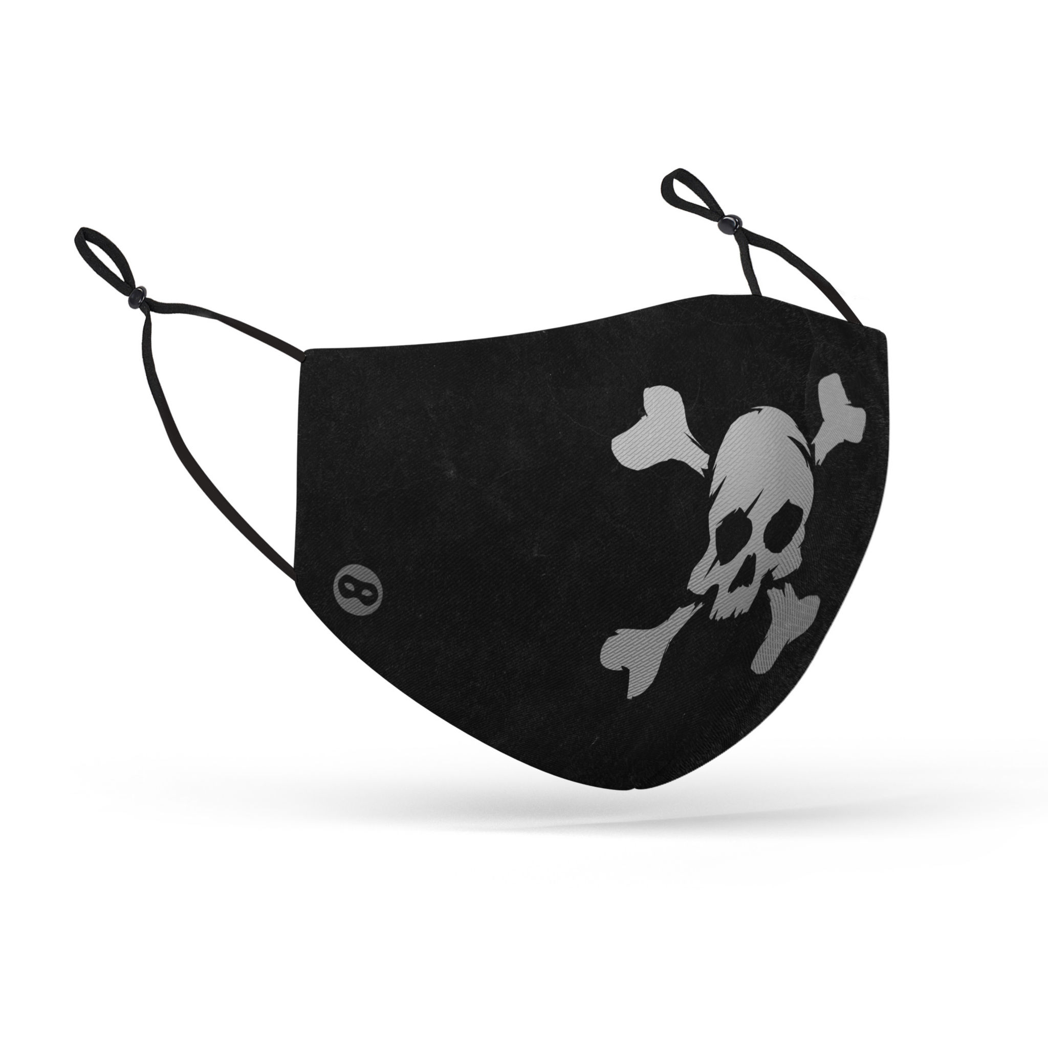 Stoffen masker doodshoofd piraat
