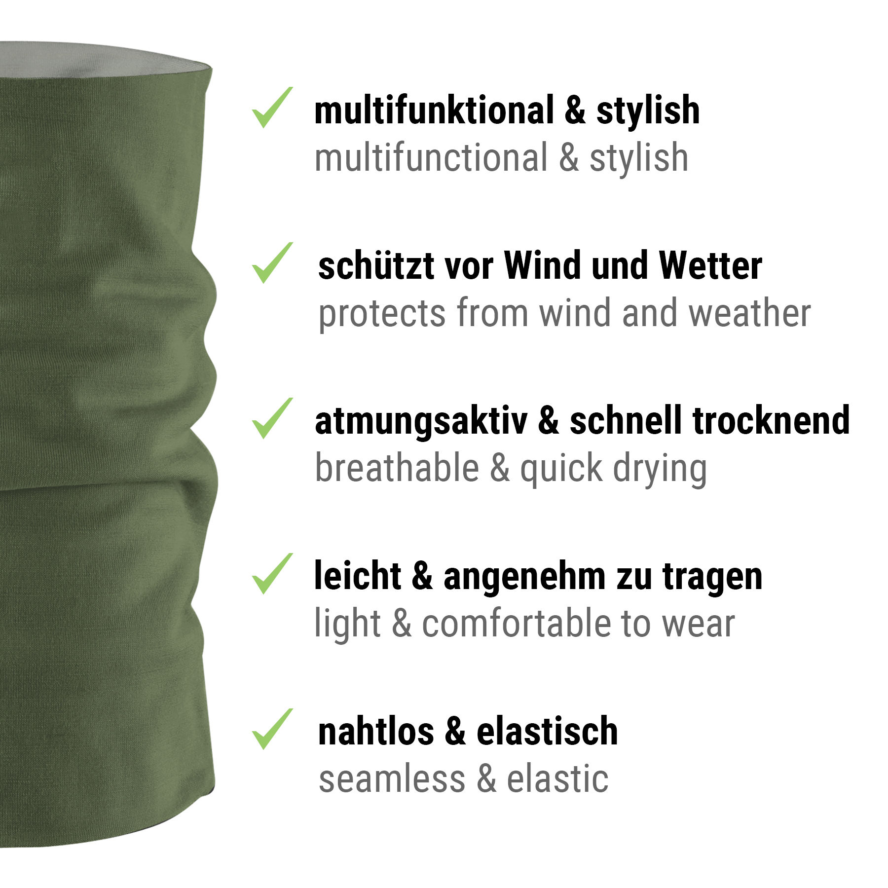 Schlauchschal oliv