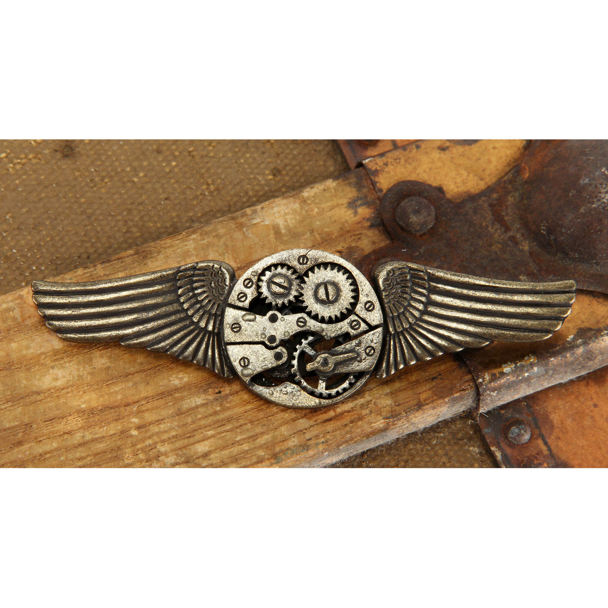 Steampunk Flügelbrosche