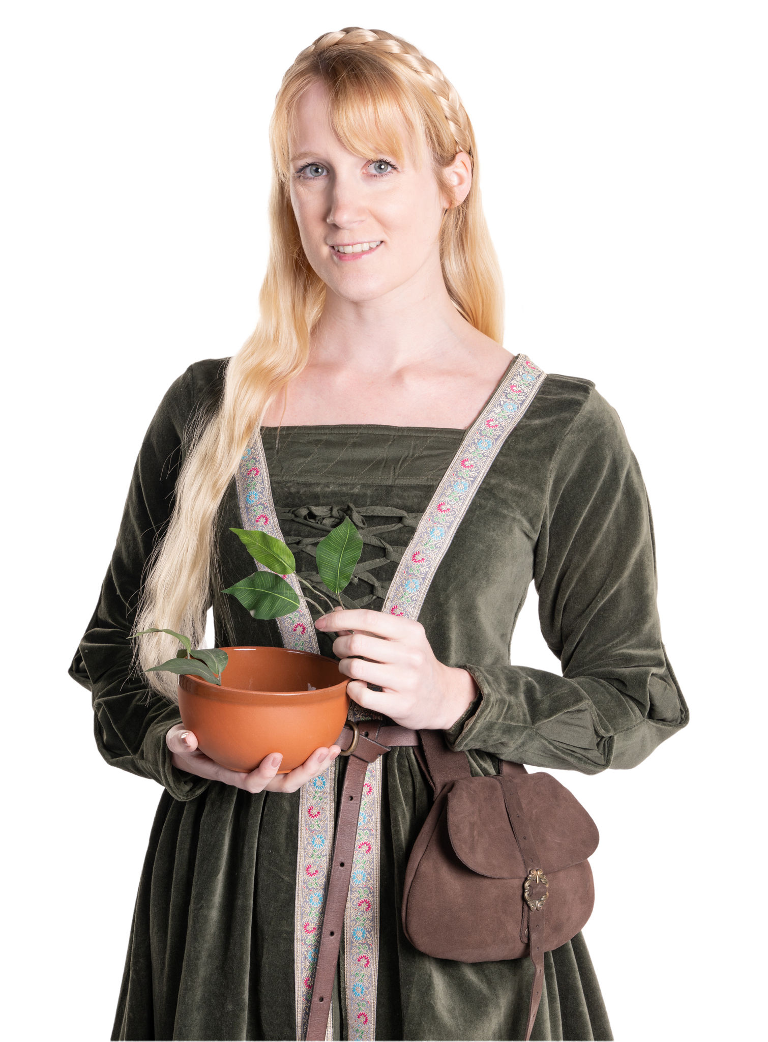 Zauberin Samtkleid grün