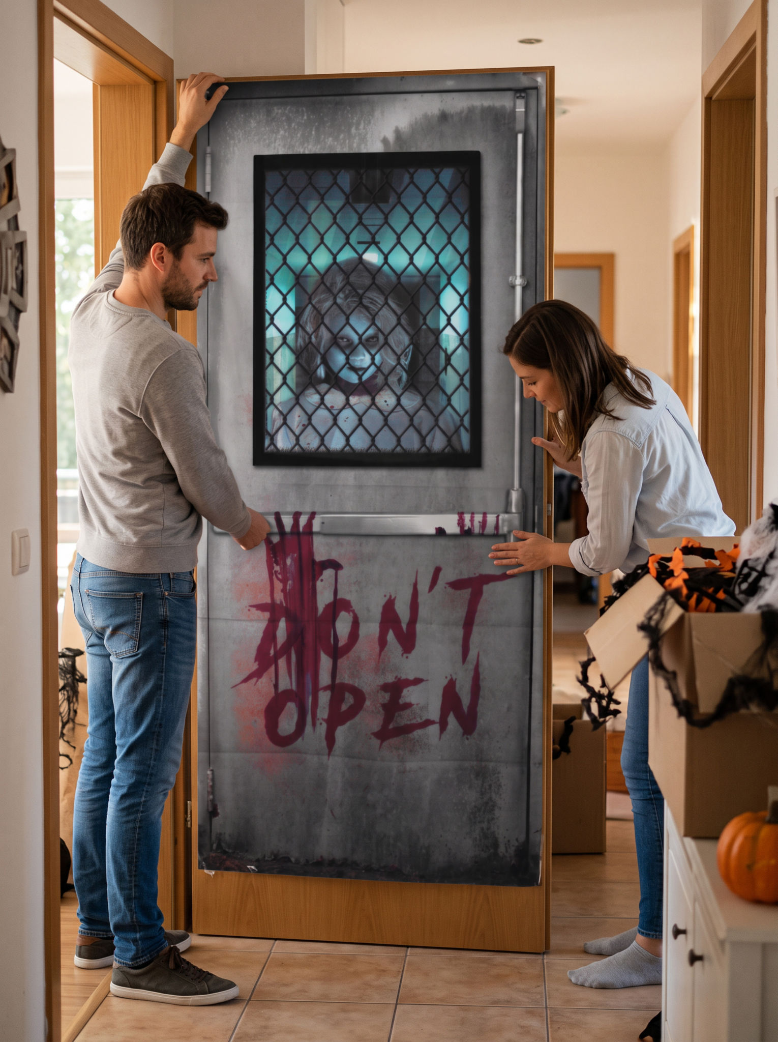 Don't Open Halloween Fensterdeko
