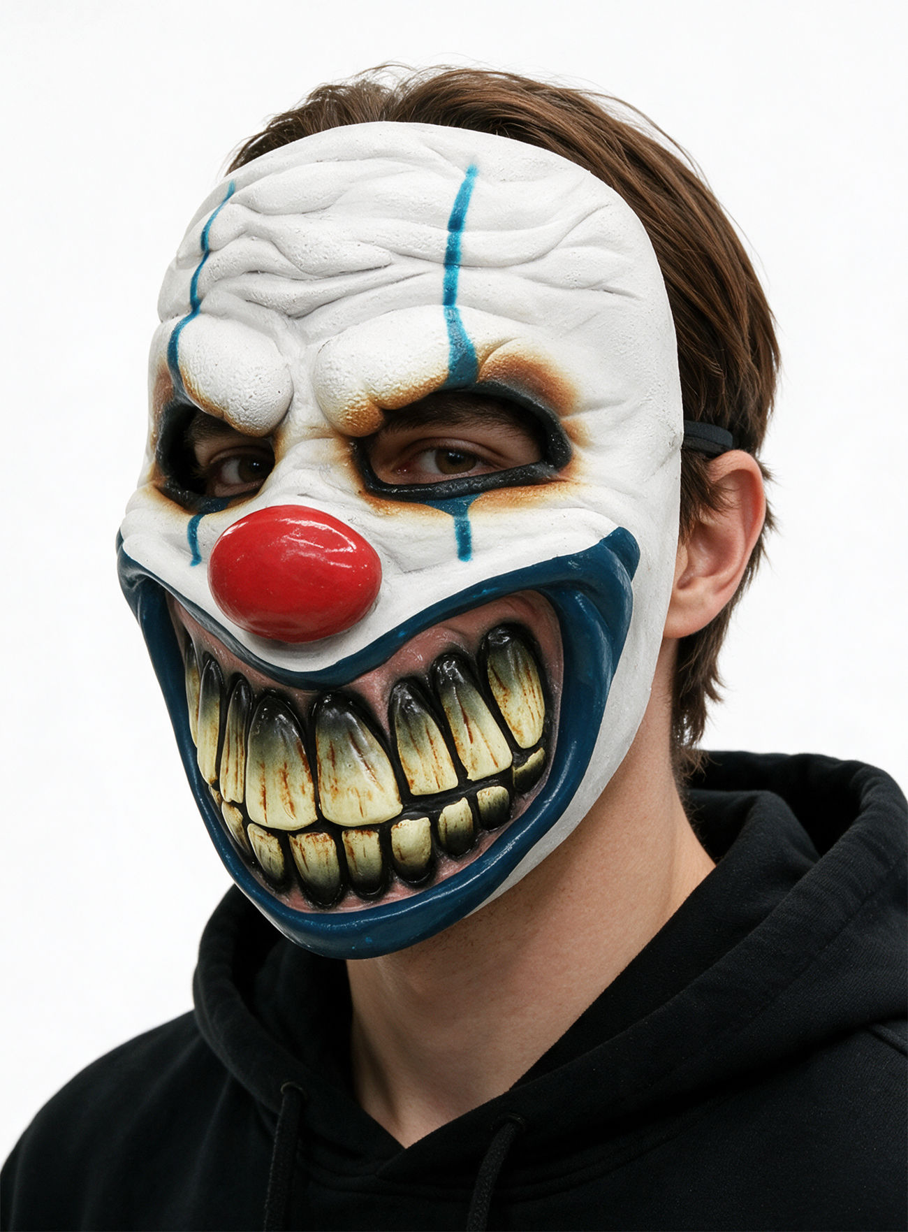 Clown Maske des Grauens aus Latex