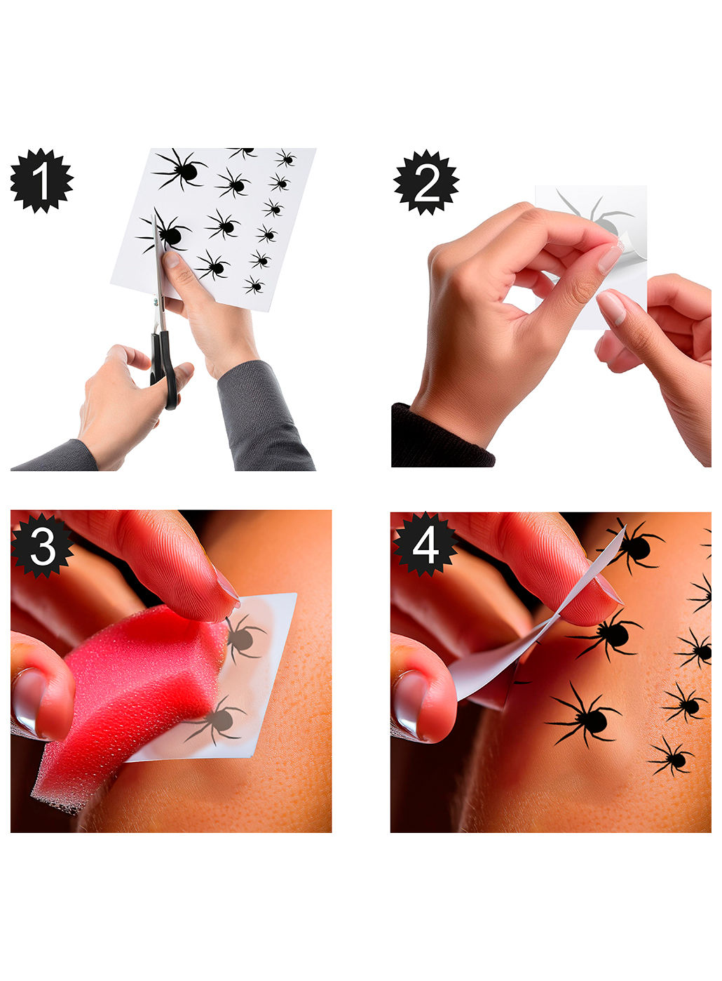 Krabbelspinnen Klebetattoo