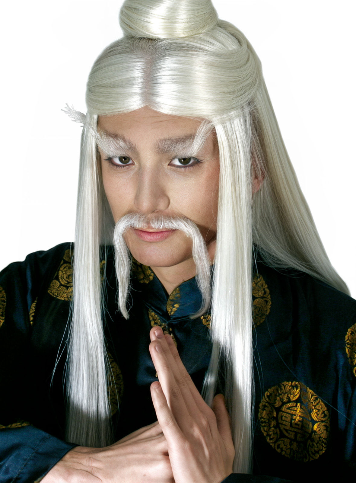 Schnurrbart Fu Manchu - professioneller Oberlippenbart mit Echthaar Anteil