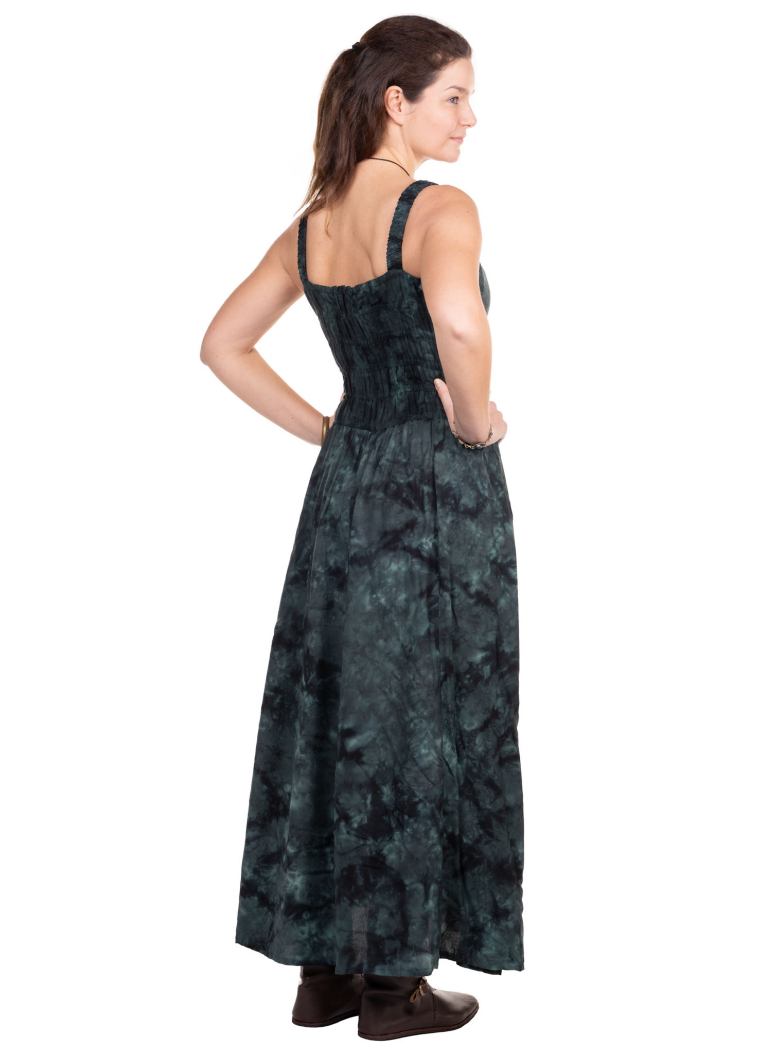 Langes Mittelalter Sommerkleid blau