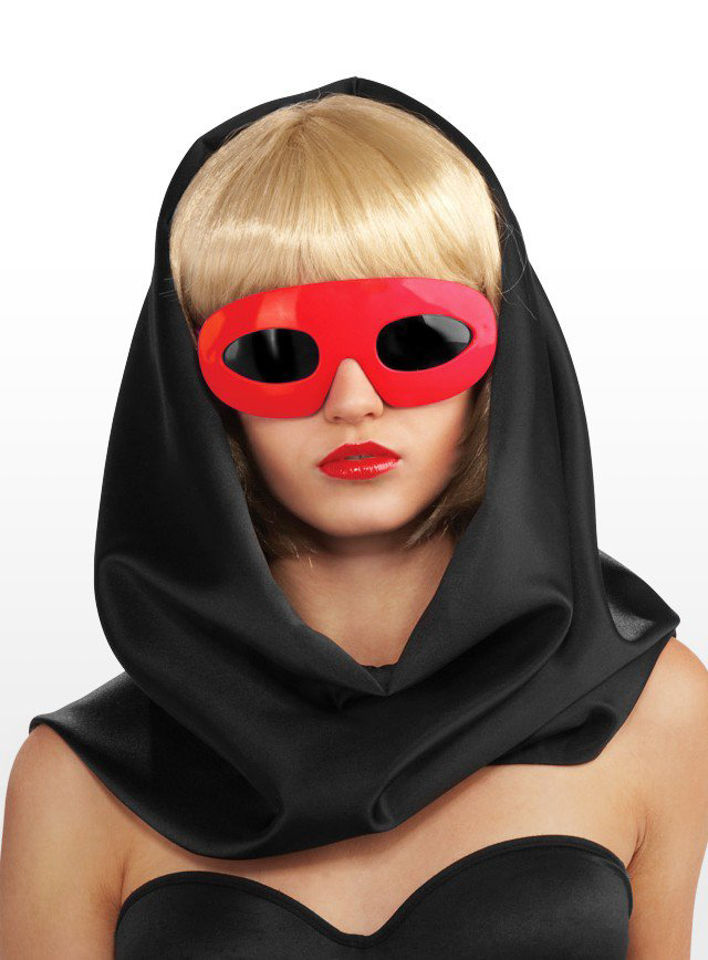 Lady Gaga Sonnenbrille rot