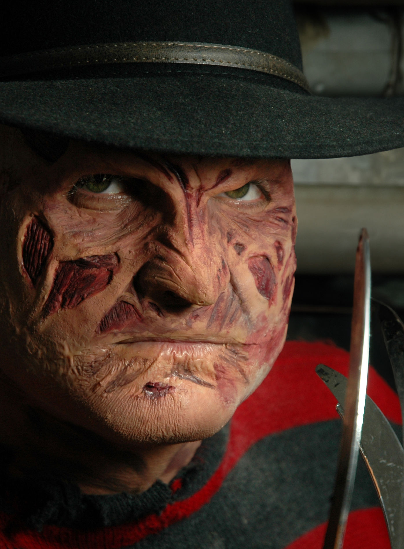 Nightmare Maske aus Latex zum Ankleben