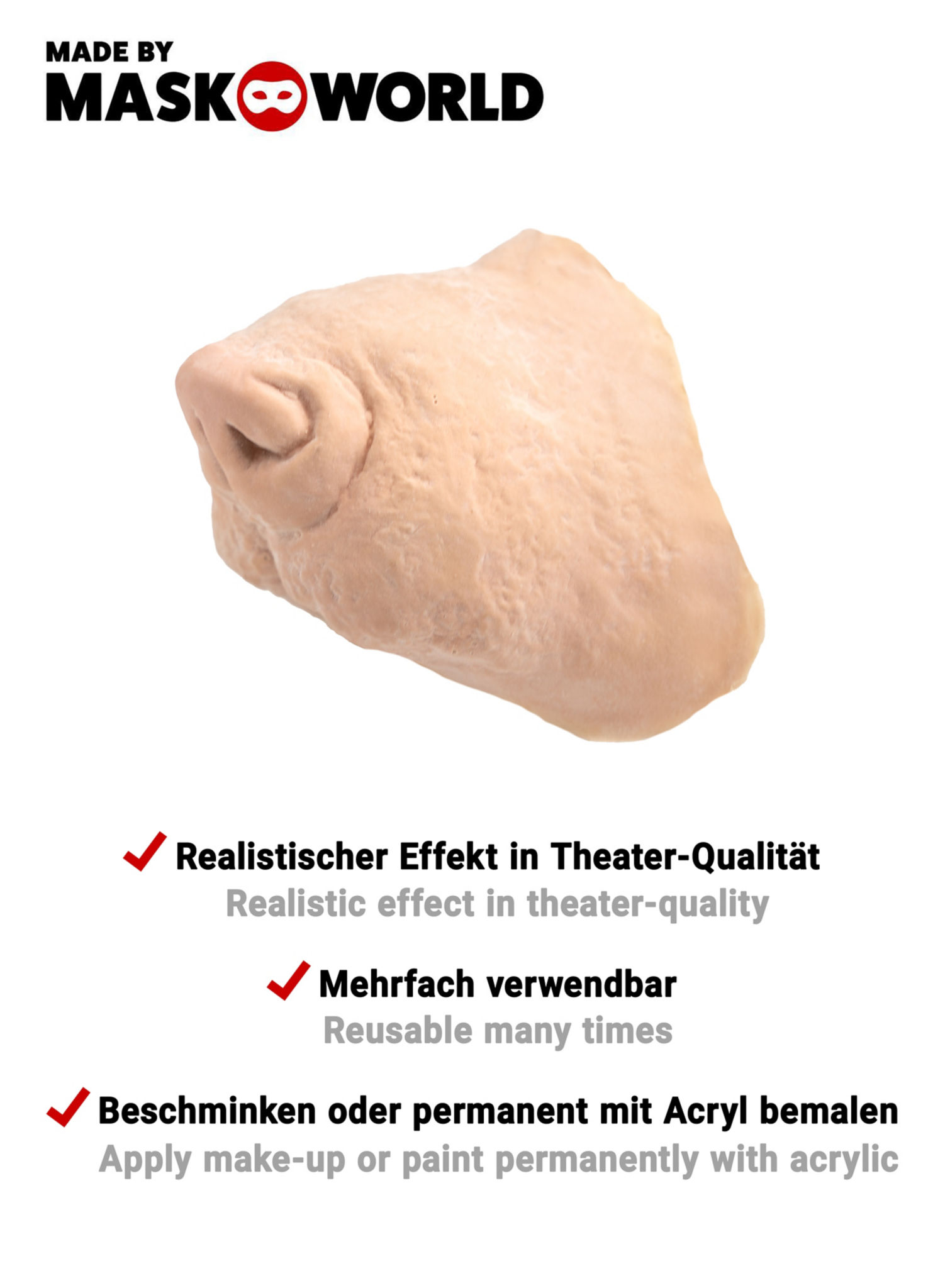 Ratte Latexschnauze mit Mastix